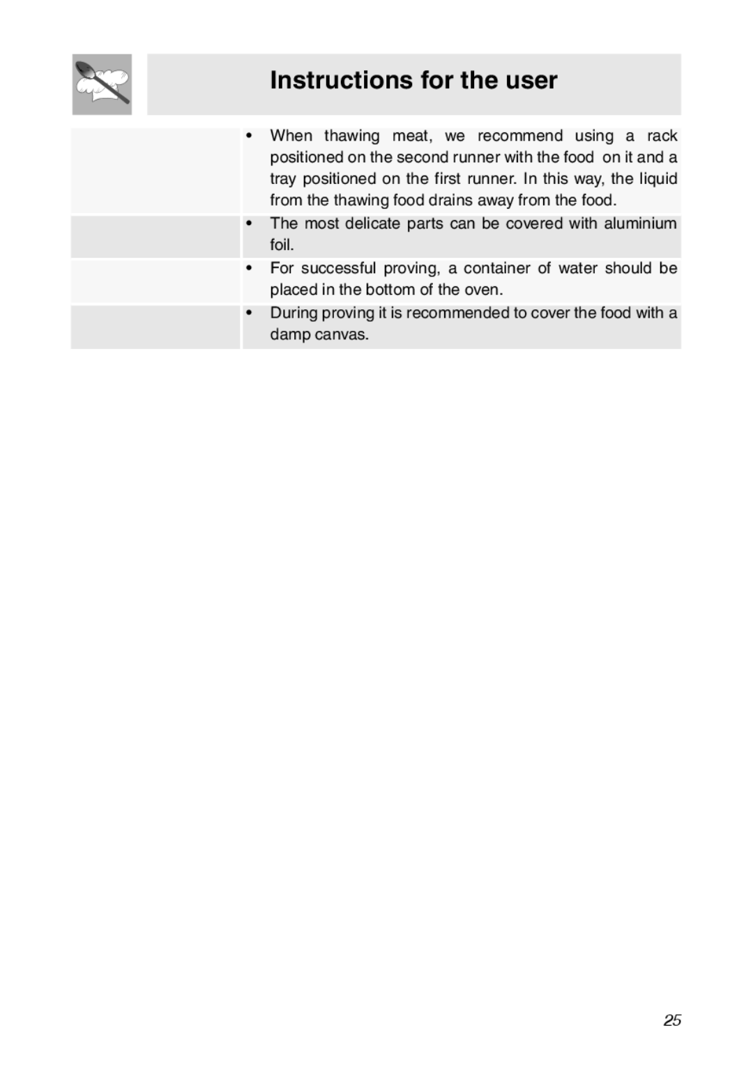 Smeg SC112 manual Instructions for the user 