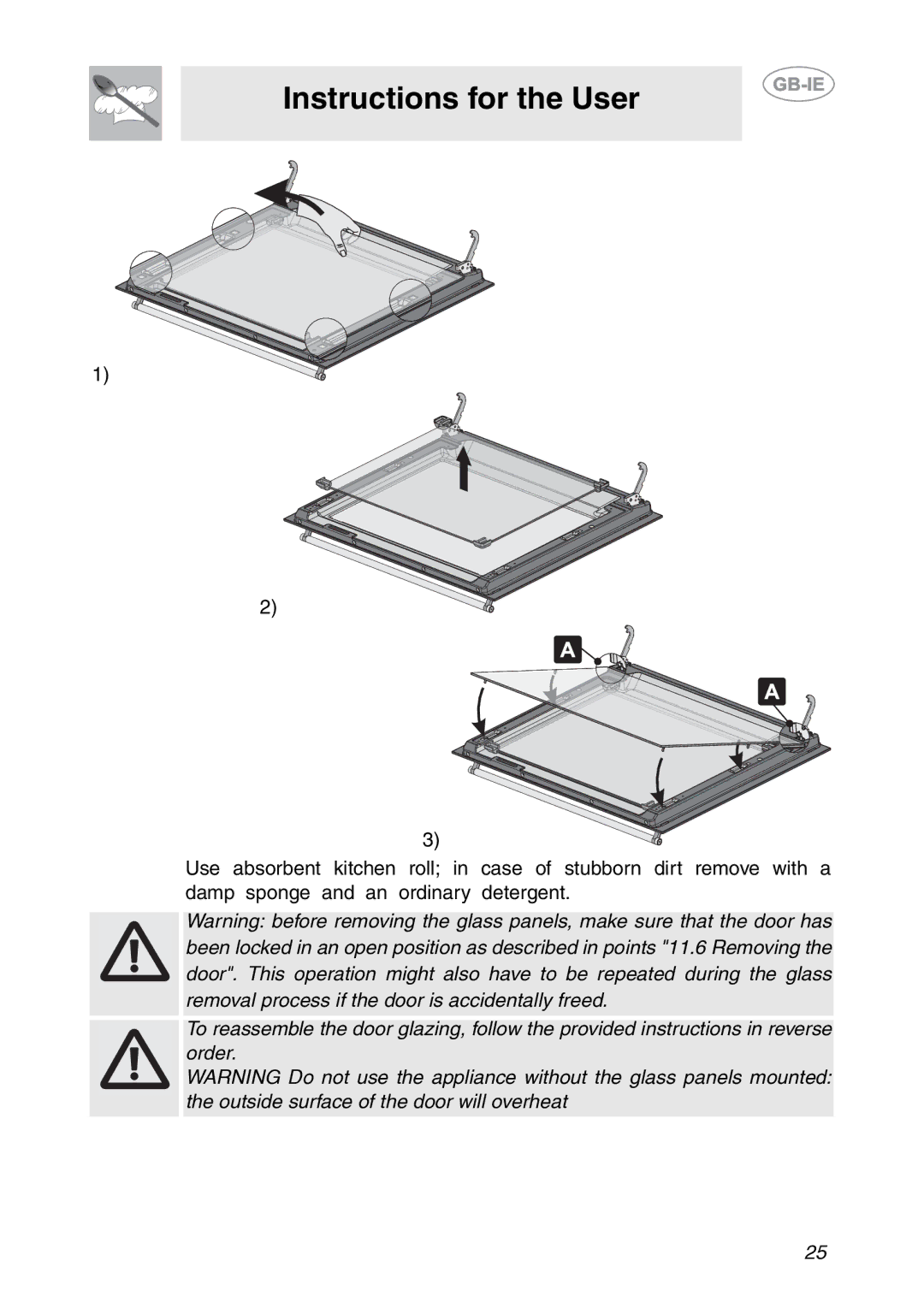 Smeg SCDK380X, SCDK398X manual Instructions for the User 