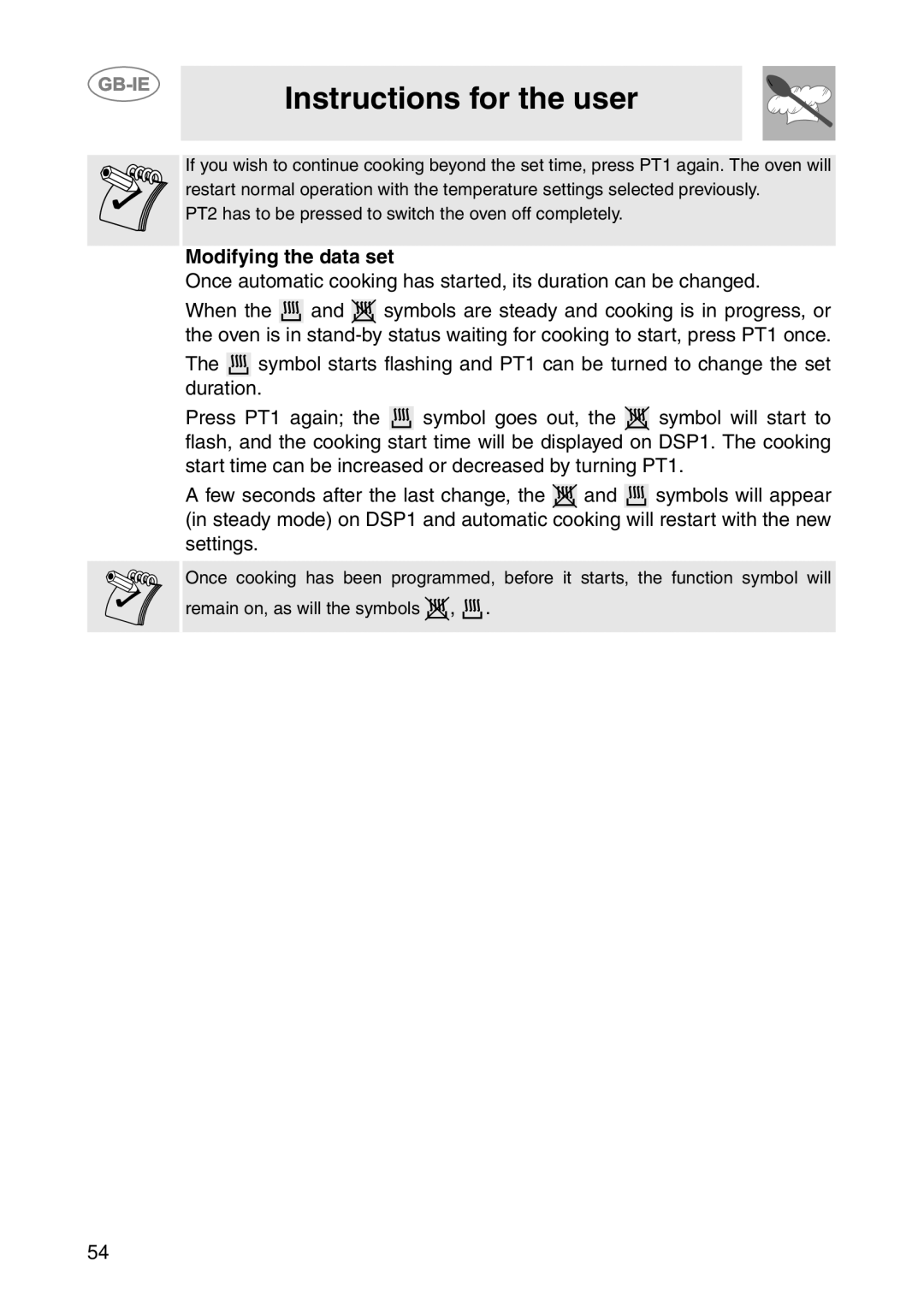 Smeg SCP111-1, SCP111NE1, SCP111EB1 manual Instructions for the user 