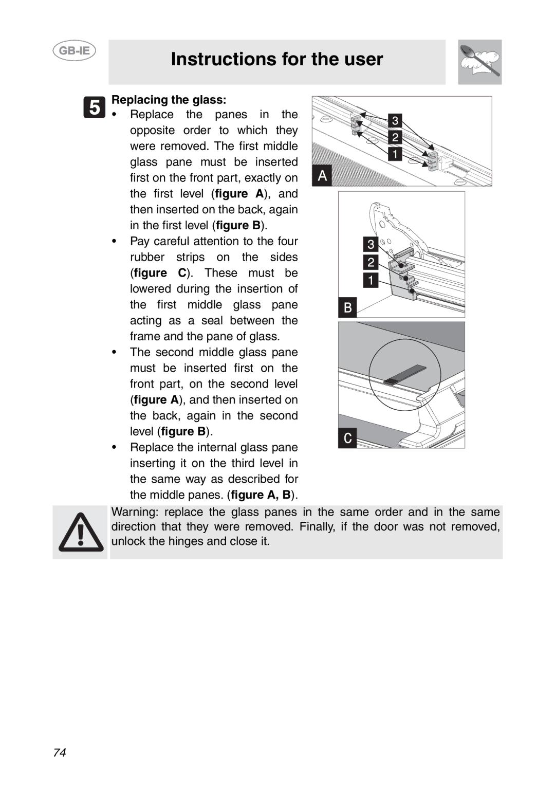 Smeg SCP111EB1, SCP111NE1, SCP111-1 manual Instructions for the user 