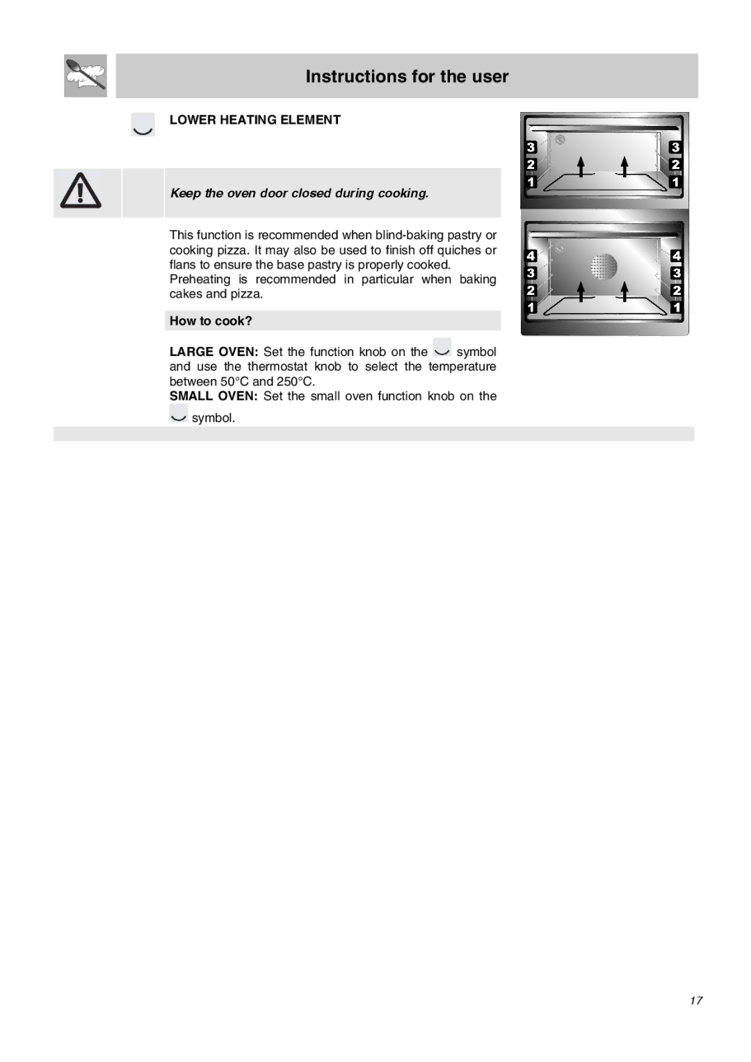 Smeg SDO10 manual Lower Heating Element 