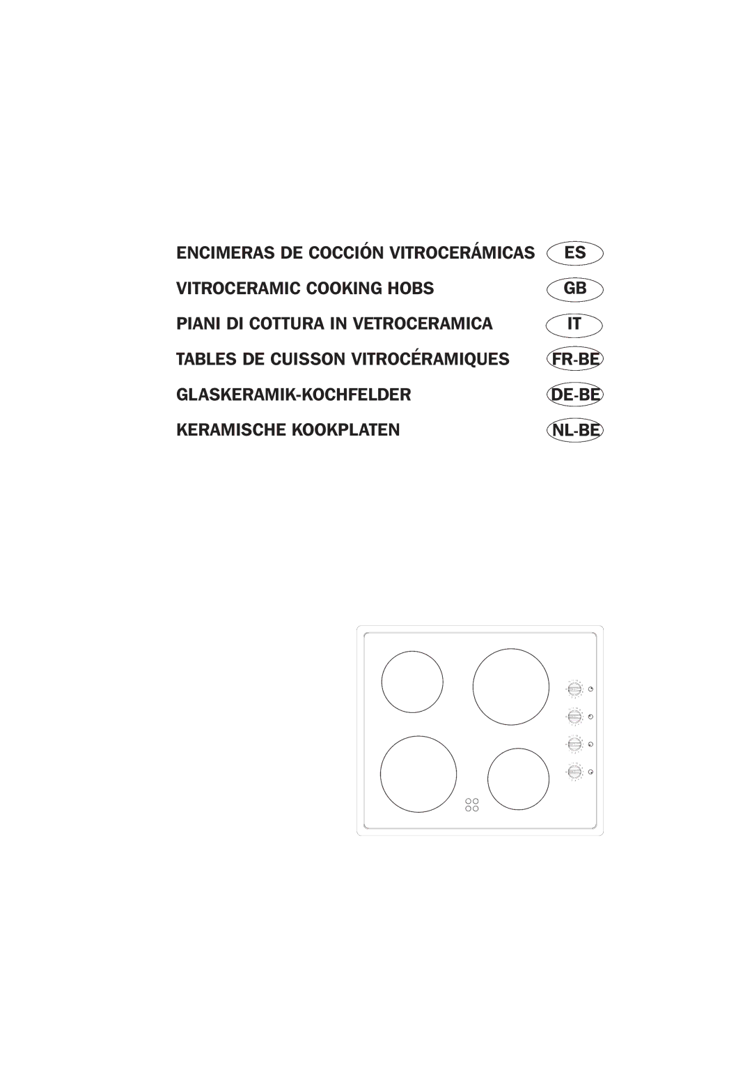 Smeg SE 640 manual Glaskeramik-Kochfelder 