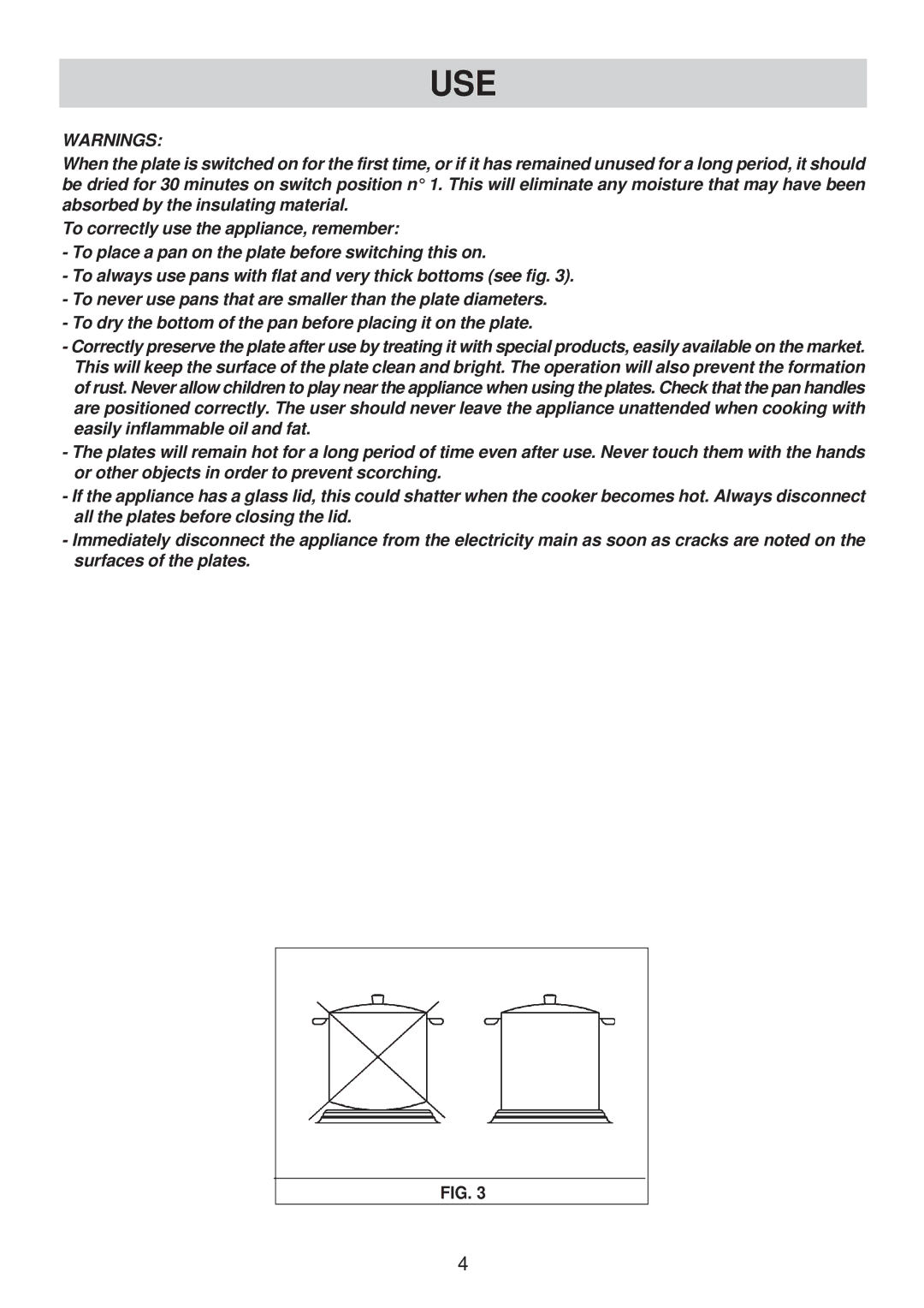 Smeg SE435XT manual Use 