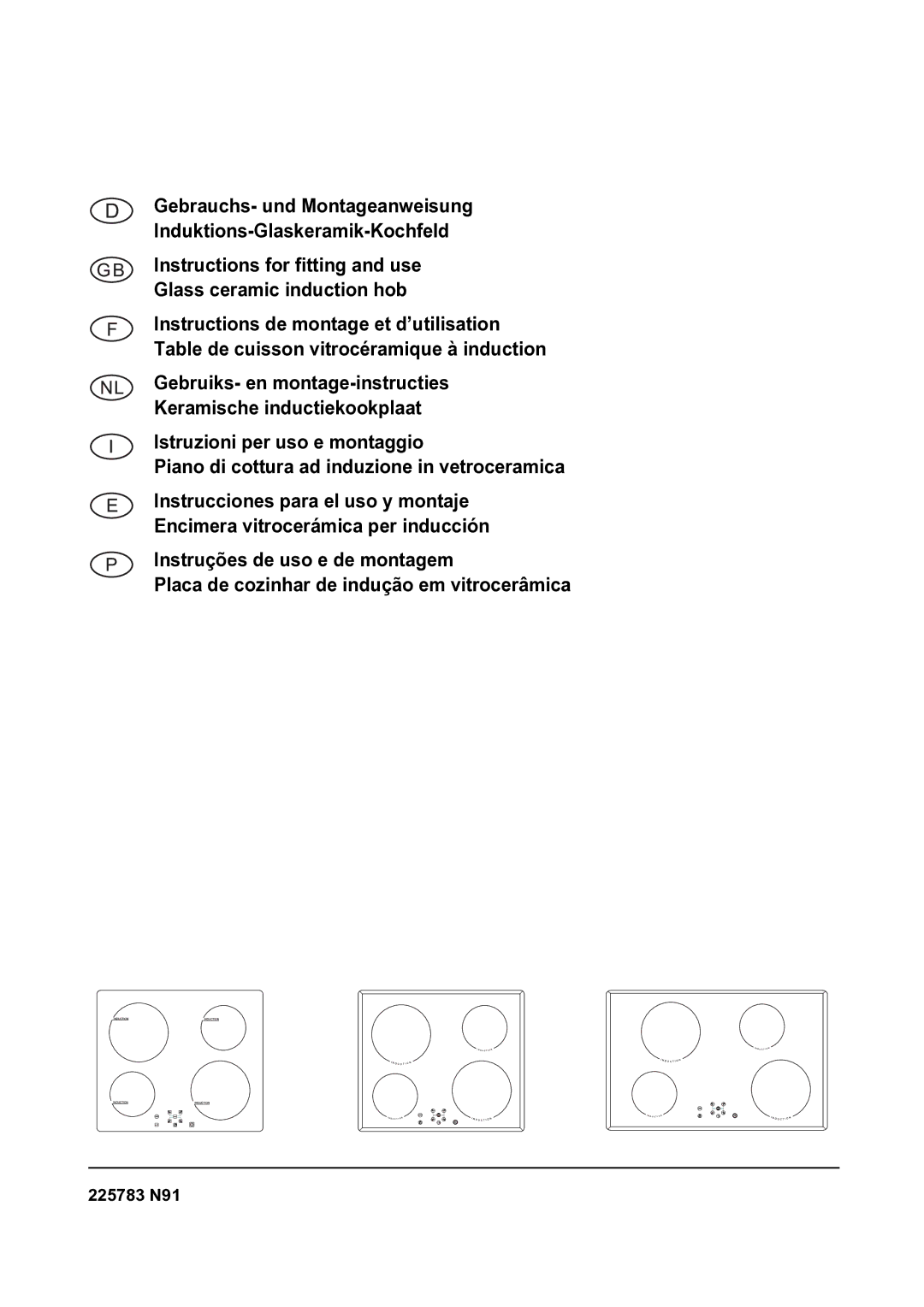 Smeg SE640ID manual 225783 N91 