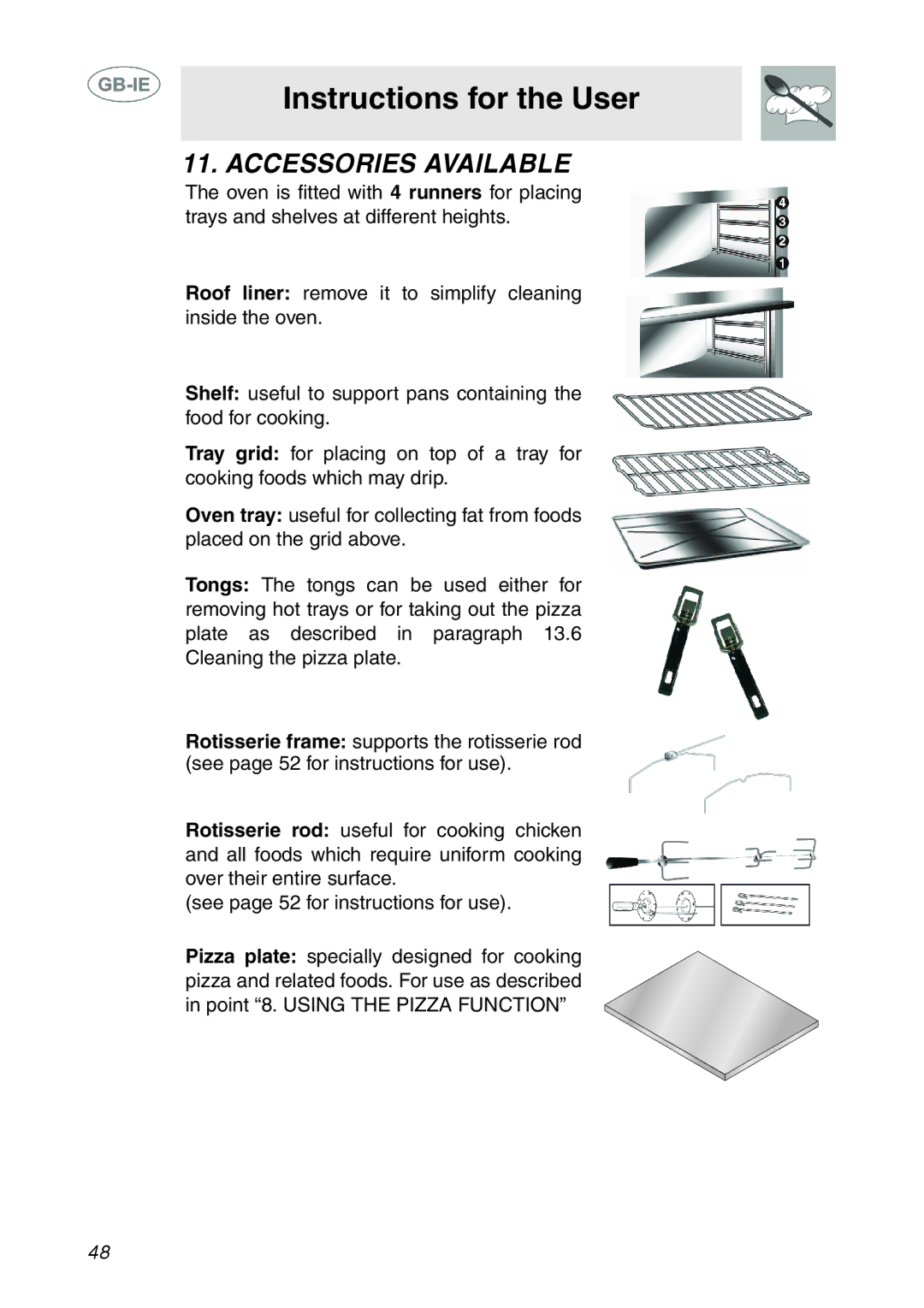 Smeg SE995XT-7, SE995XT-5 manual Accessories Available 