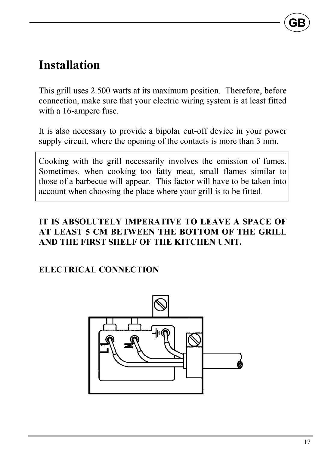 Smeg SEGR530X manual Installation 