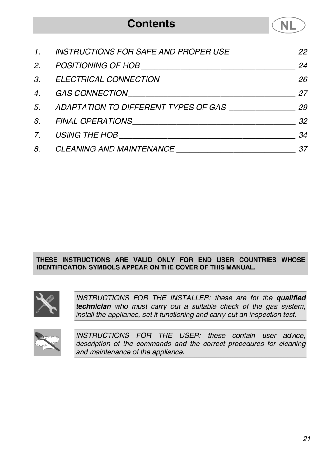 Smeg SLRV596X1 manual Contents 