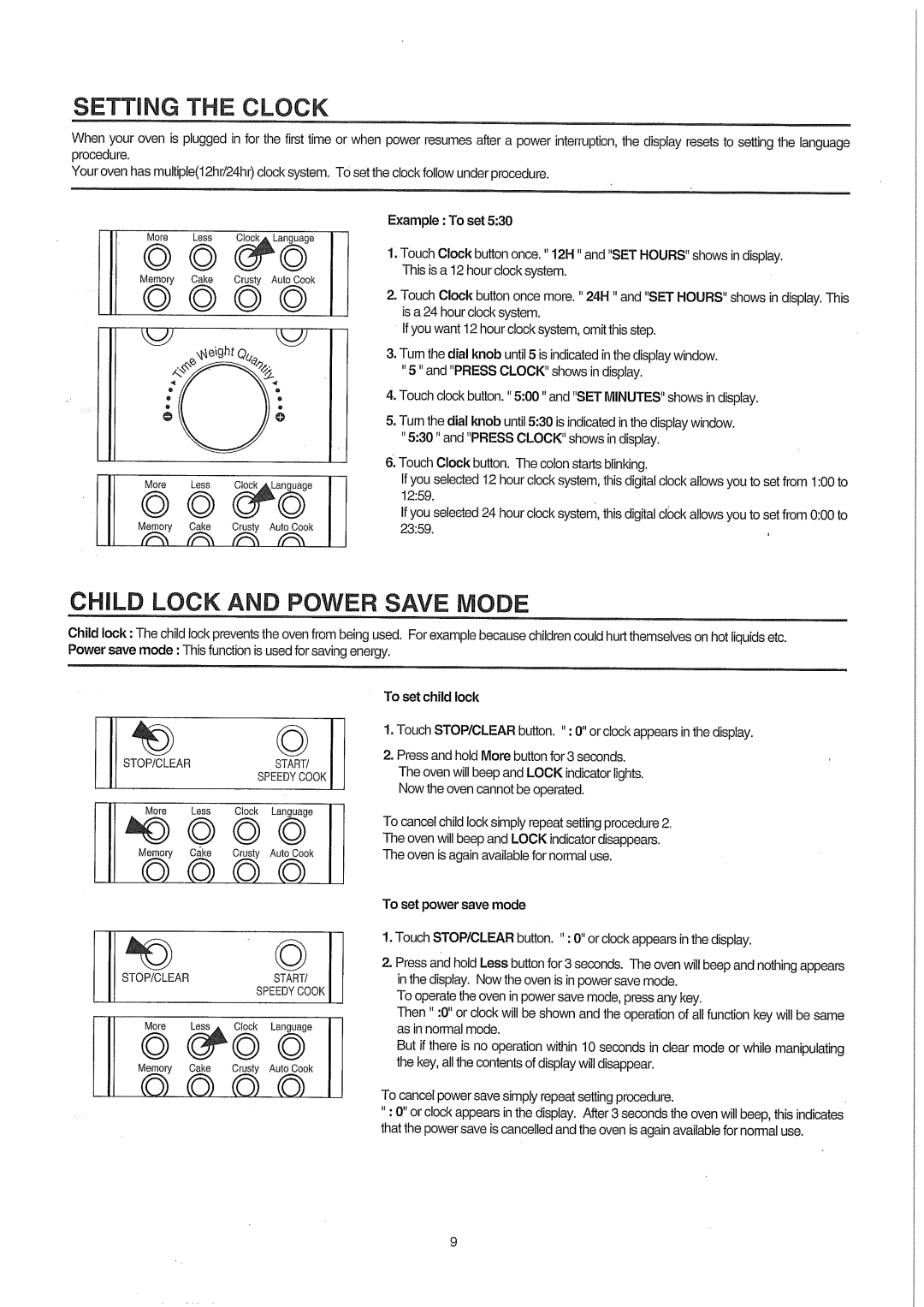 Smeg SA987CX, smeg Microwave Convection/grill Oven manual 