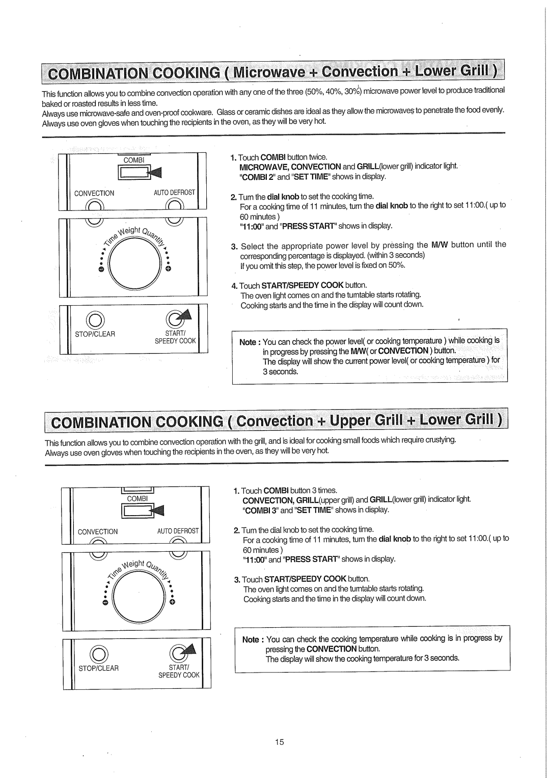 Smeg SA987CX, smeg Microwave Convection/grill Oven manual 