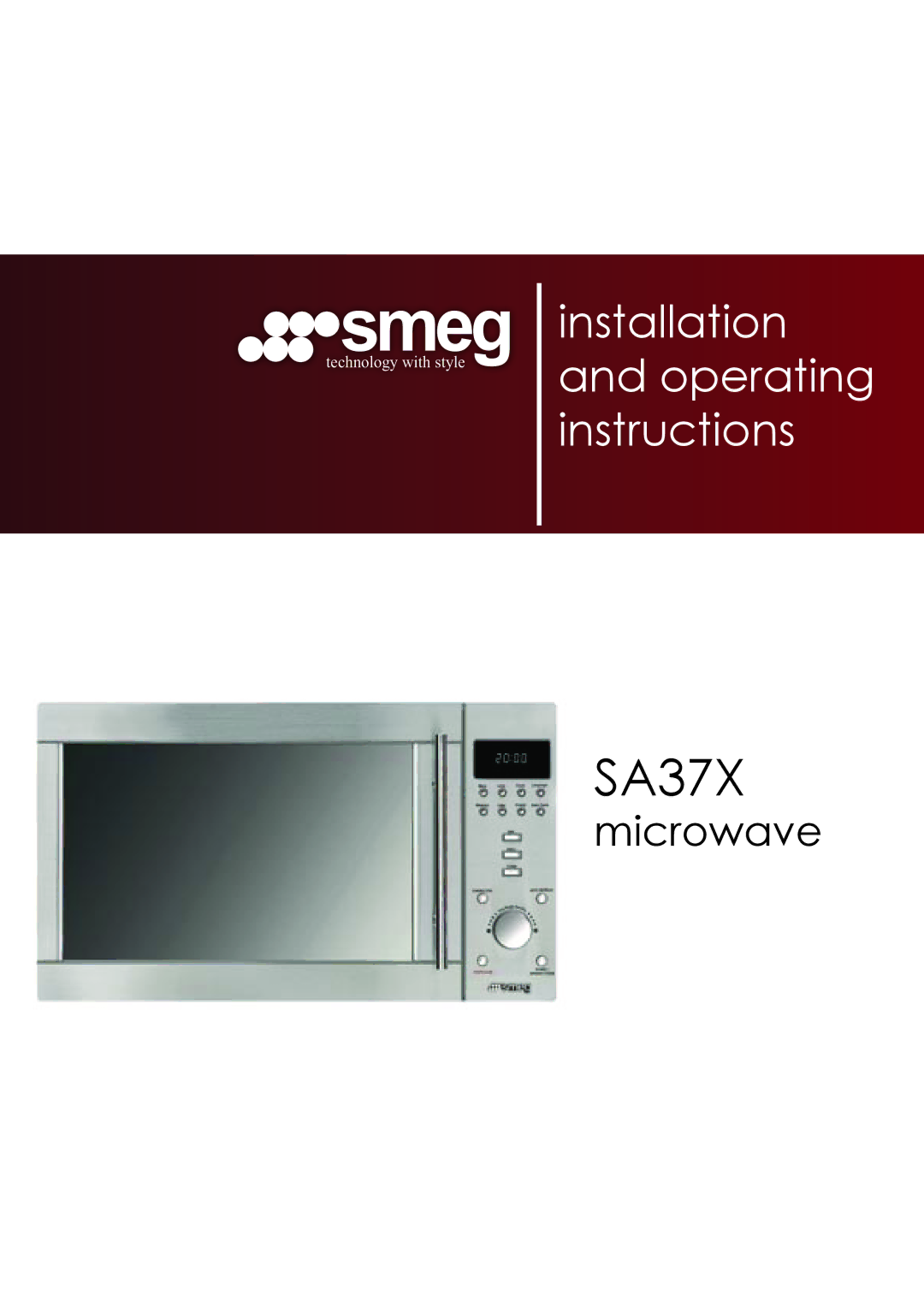 Smeg SA37X, smeg microwave manual Smeg 