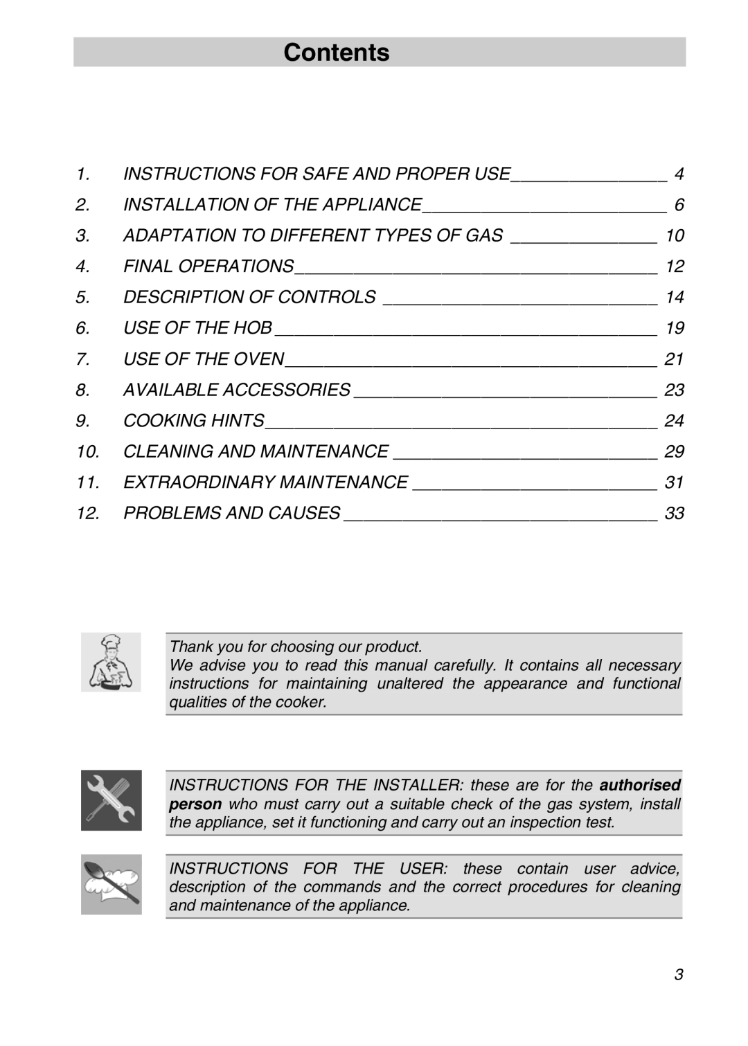 Smeg SNZ61MFX manual Contents 