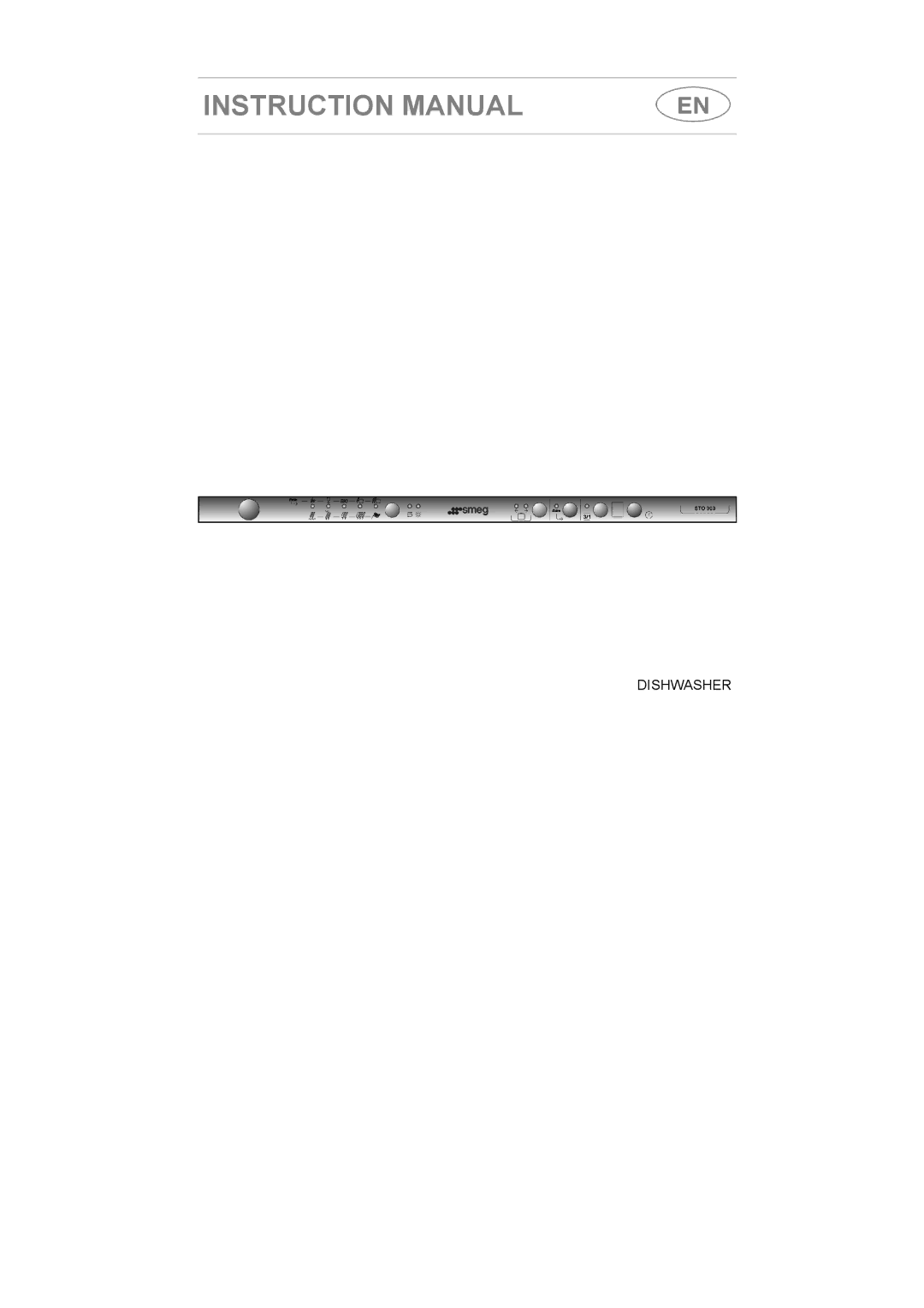 Smeg ST0904 instruction manual Dishwasher 