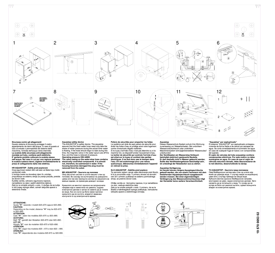 Smeg ST1108S instruction manual Attenzione, Achtung, Let Op, Atención, Atenção 