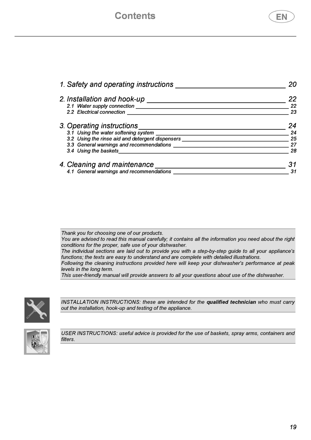 Smeg ST1108S instruction manual Contents 