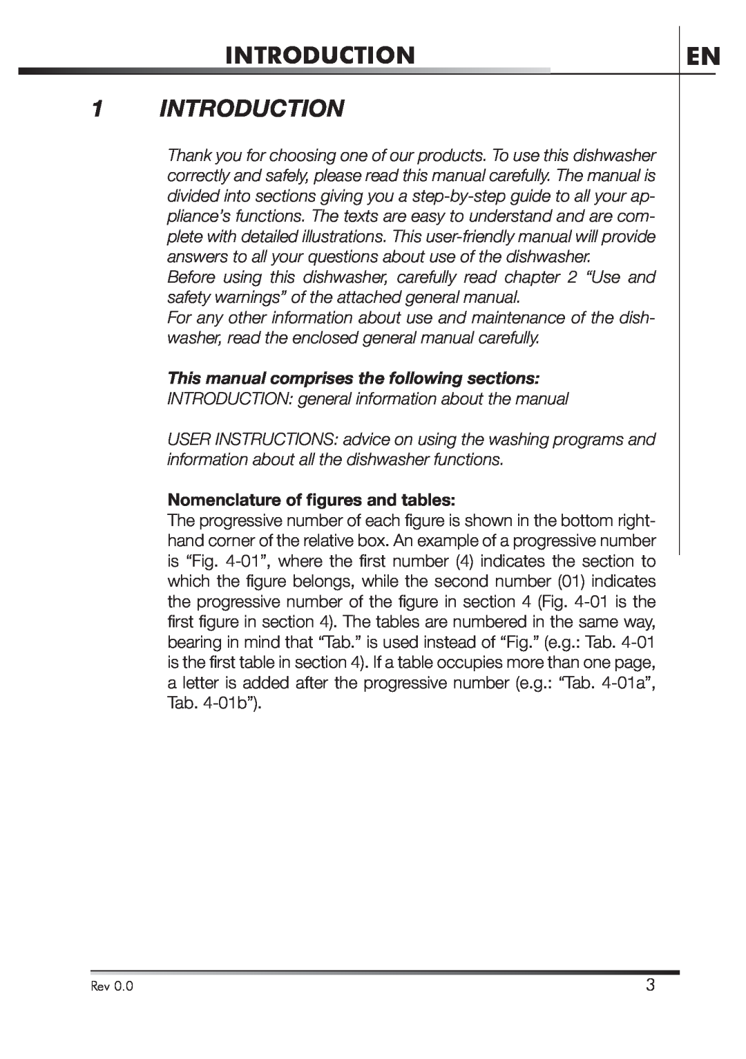 Smeg STA4645U manual Introduction, Nomenclature of ﬁgures and tables 