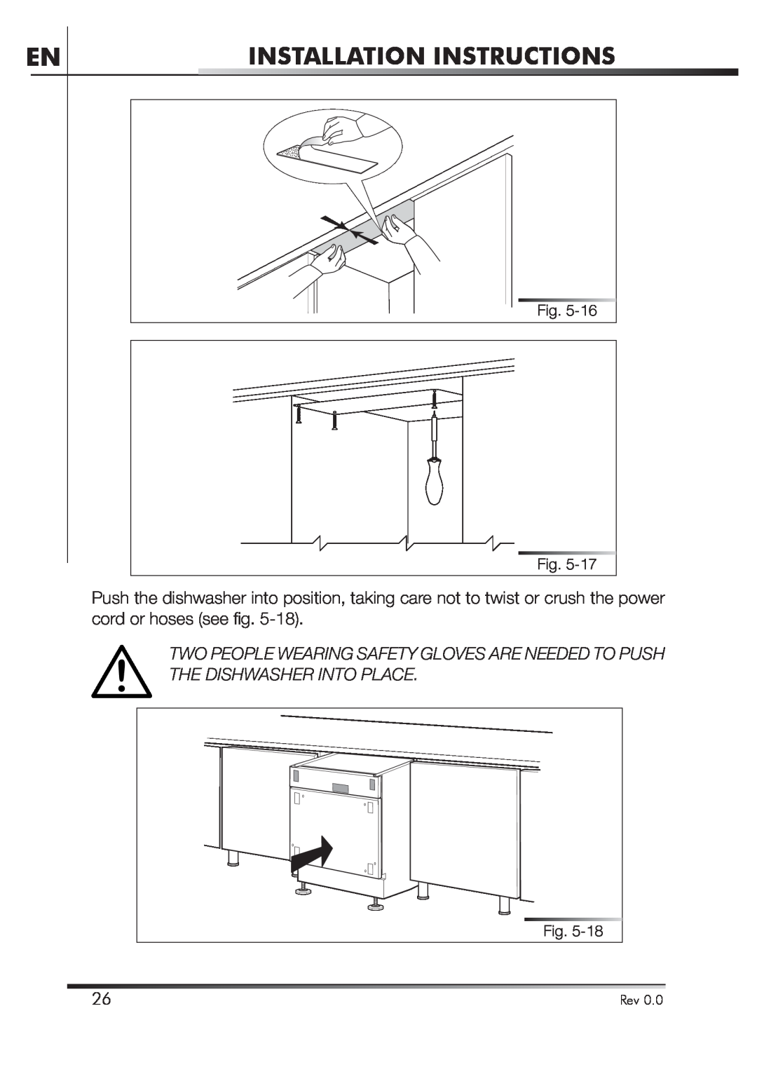 Smeg STA4645U manual Installation Instructions 