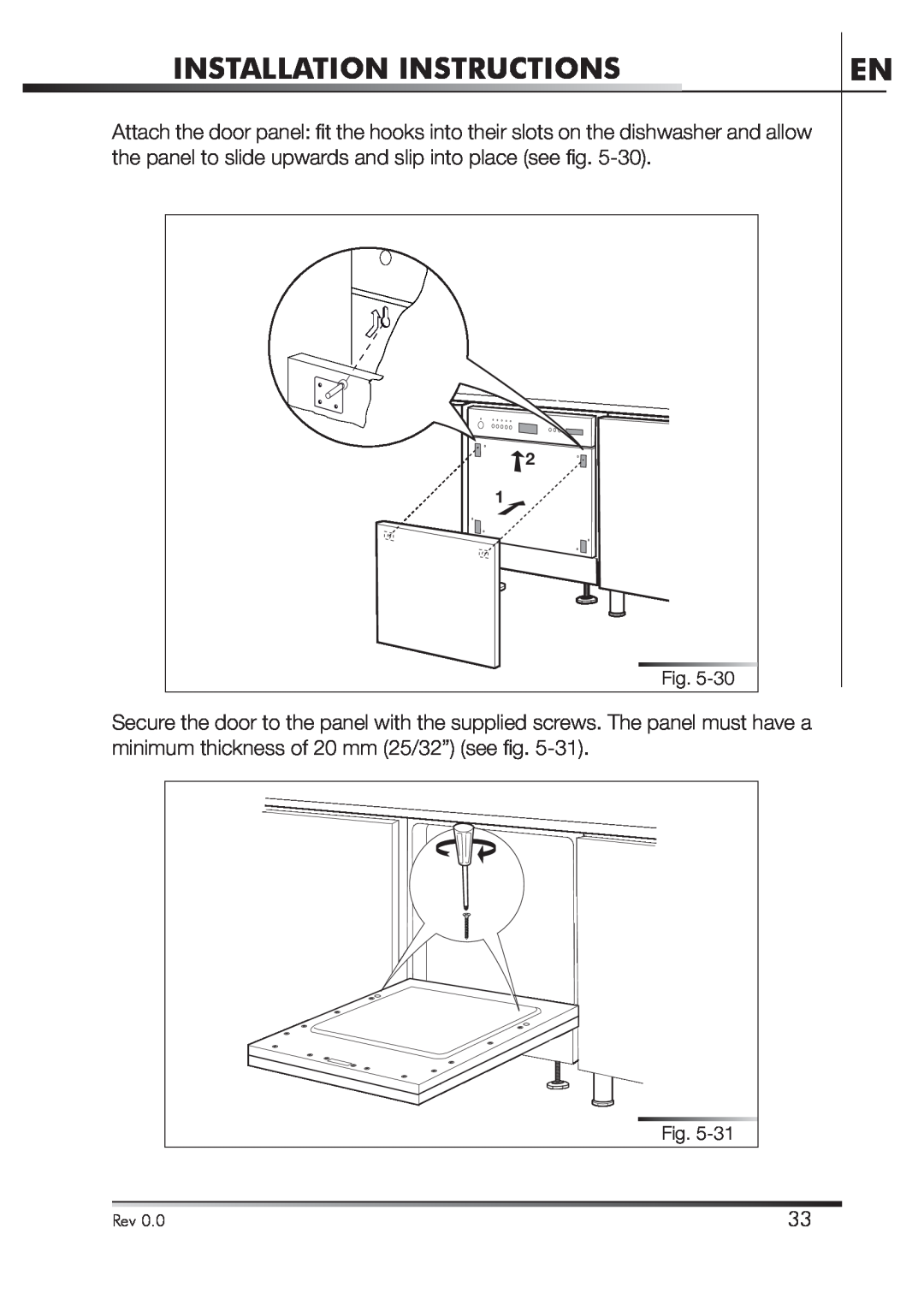 Smeg STA4645U manual Installation Instructions 