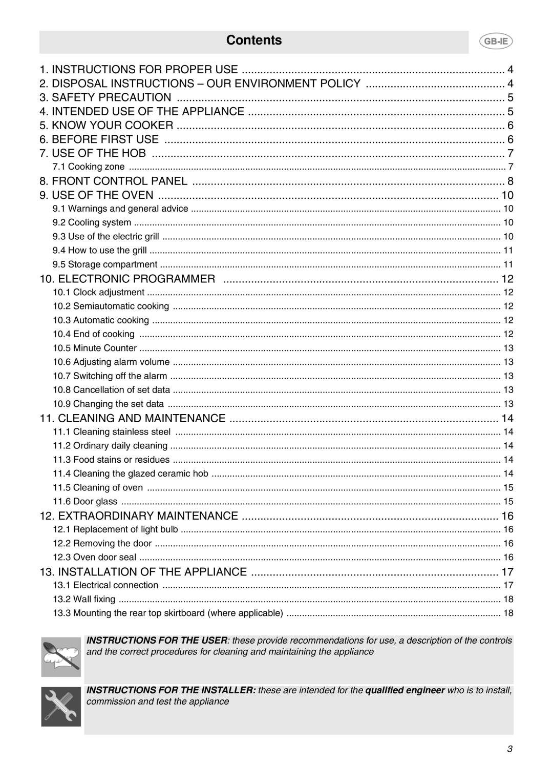 Smeg SUK91CMX5 manual Contents 