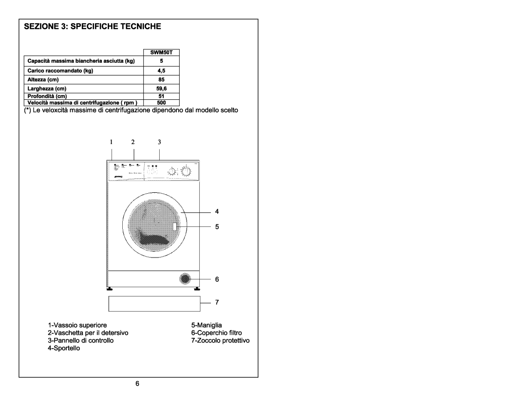 Smeg SWM50T manual 