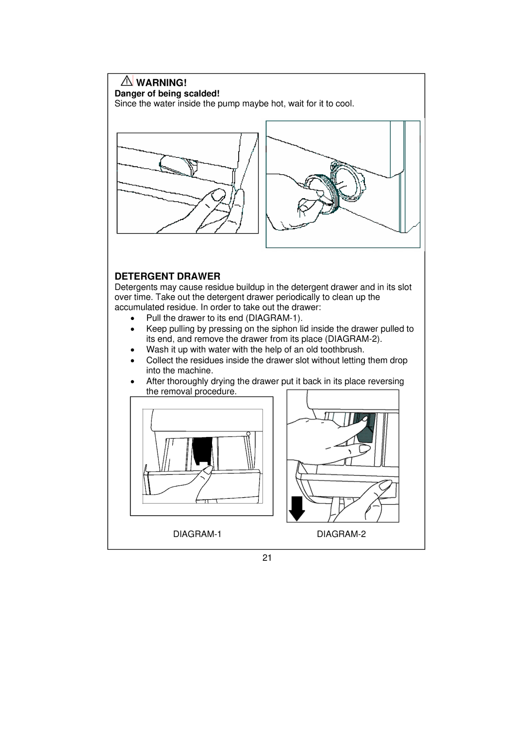 Smeg SWM65 user manual Detergent Drawer 