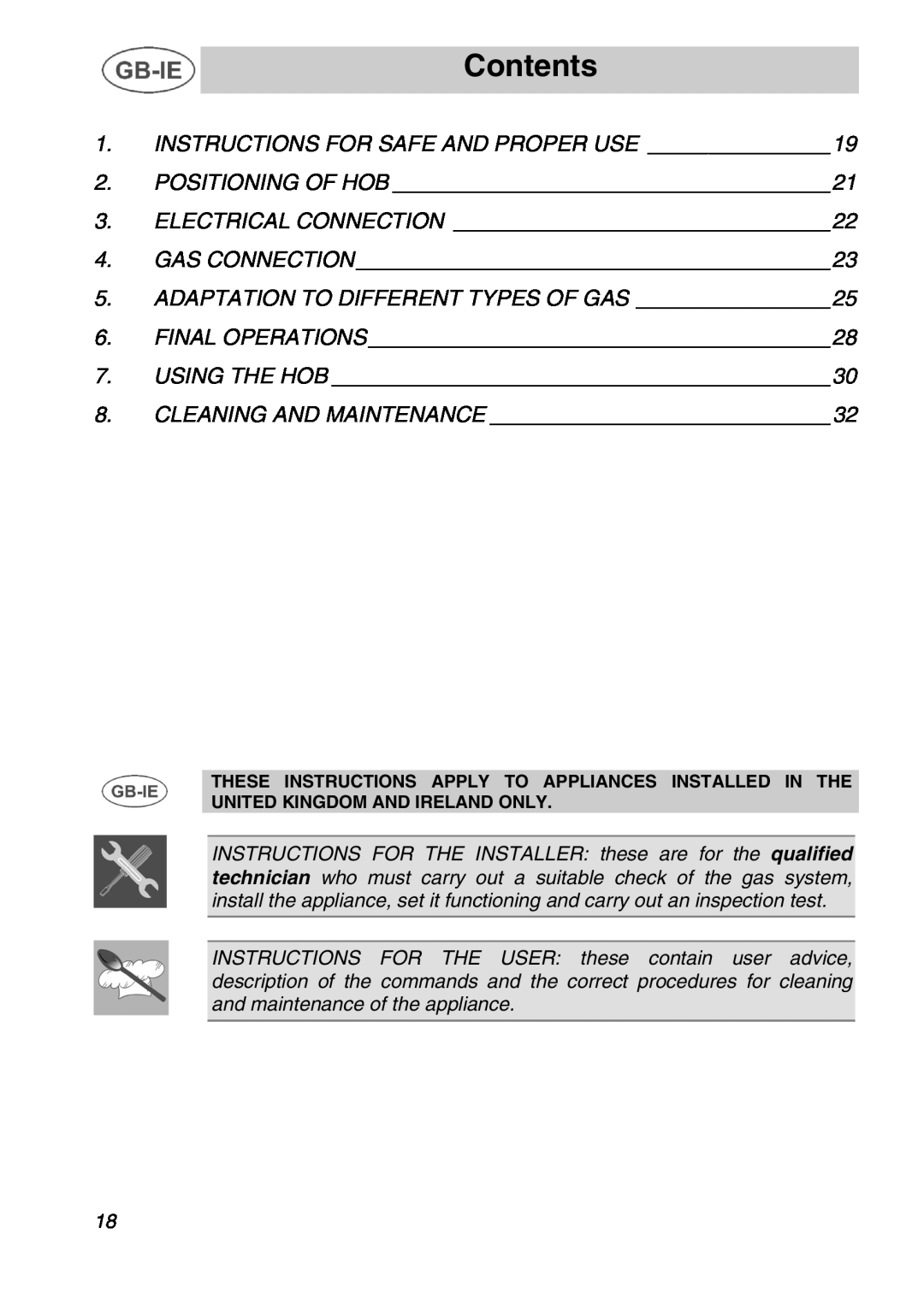 Smeg T2740N1NL manual Contents 
