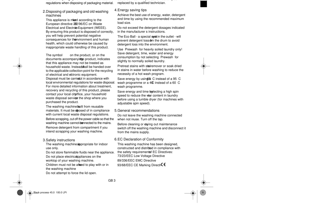 Smeg TLS12 manual Precautions and General Recommendations 