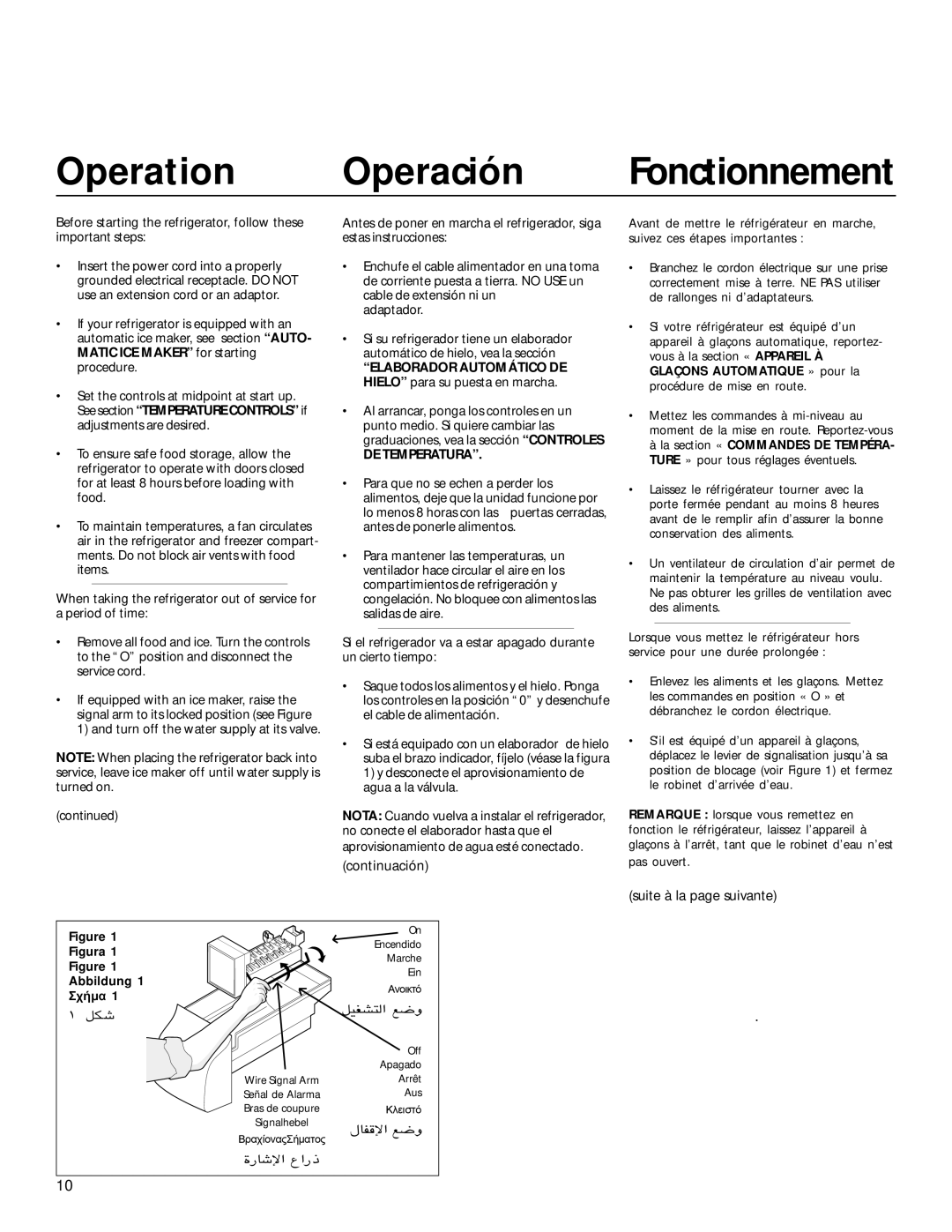 Smeg WRSR25V5A manual Operation Operación Fonctionnement, £¹-îZ Úz, £ŽîZ oZfe 