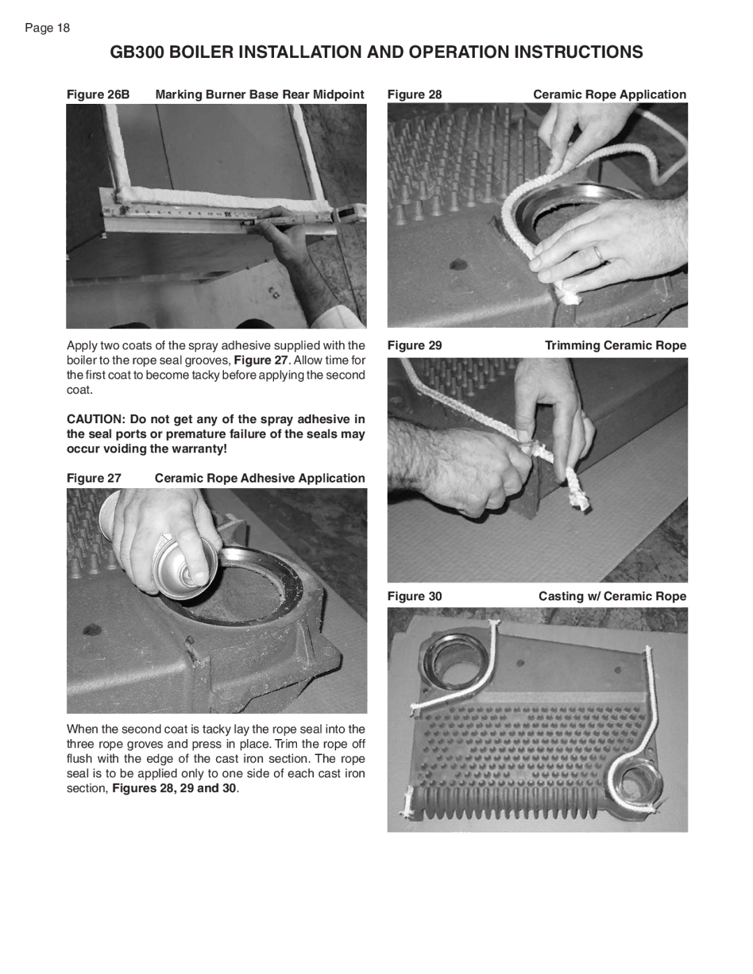 Smith Cast Iron Boilers GB300 warranty Trimming Ceramic Rope 