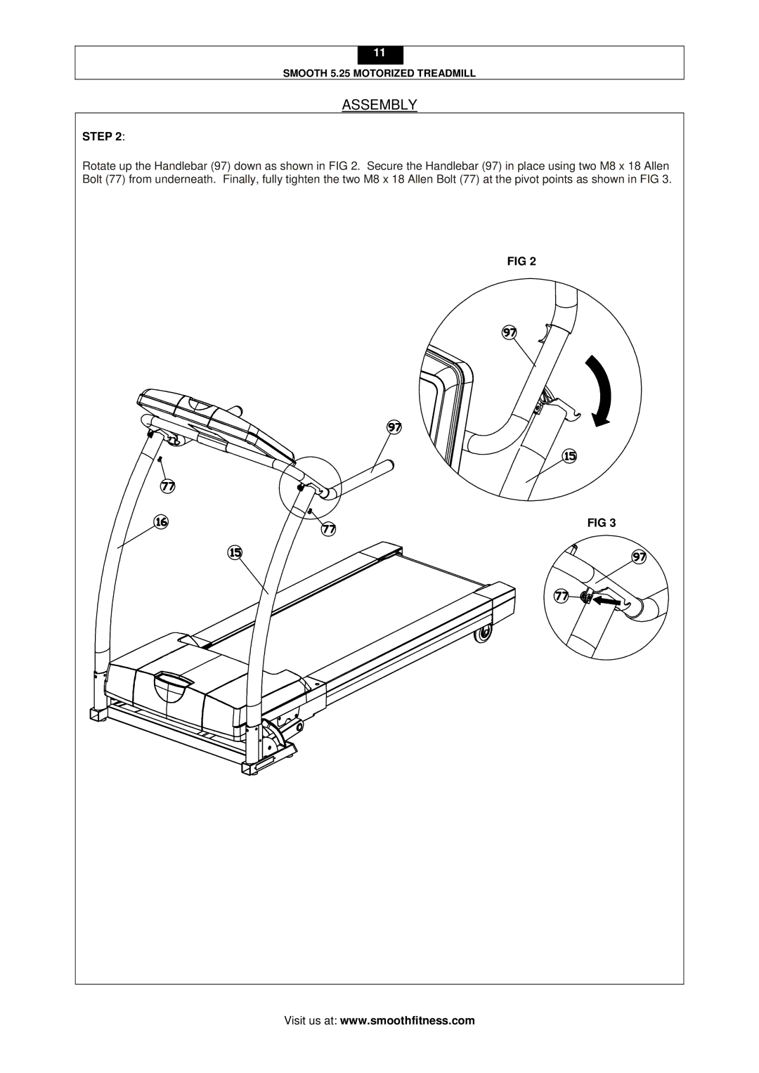 Smooth Fitness 5.25 user manual Assembly 