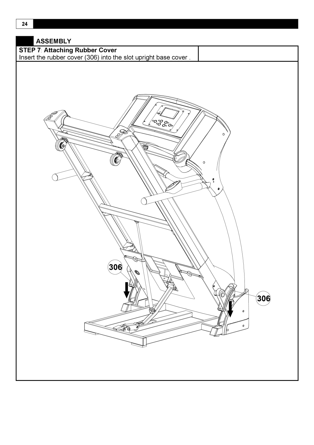 Smooth Fitness 5.25E user manual Attaching Rubber Cover 