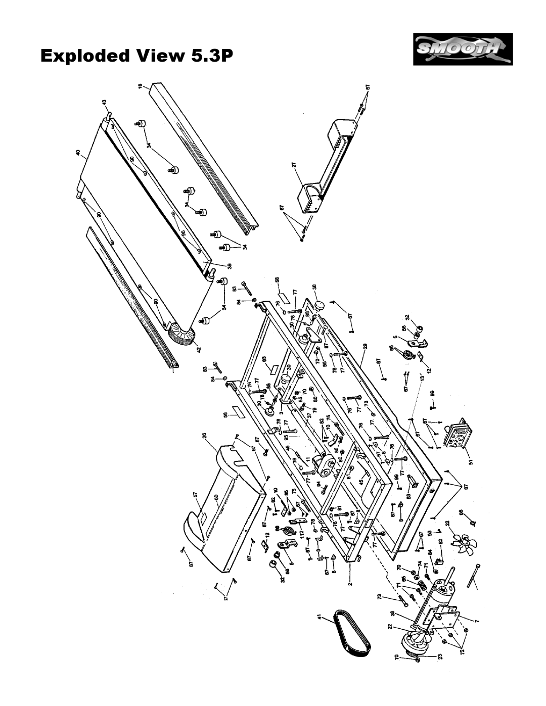 Smooth Fitness manual Exploded View 5.3P 