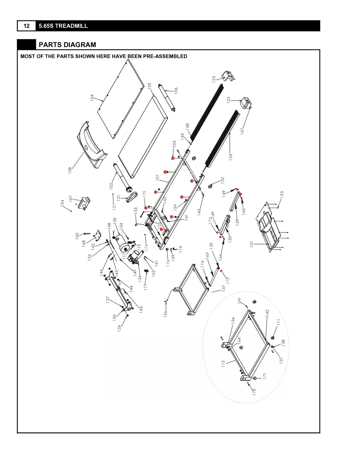 Smooth Fitness 5.65S user manual Parts Diagram 