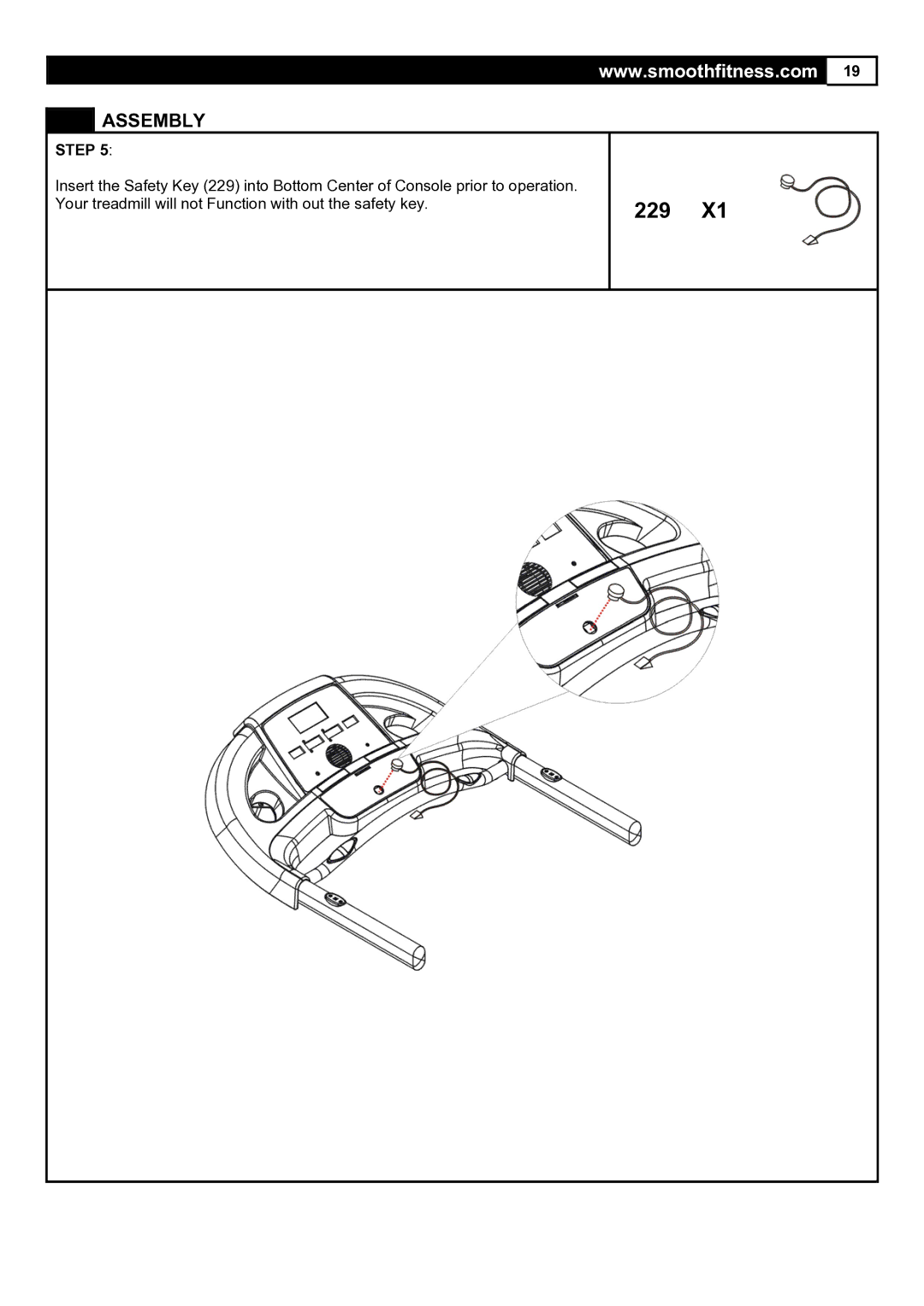 Smooth Fitness 5.65S user manual 229, Step 