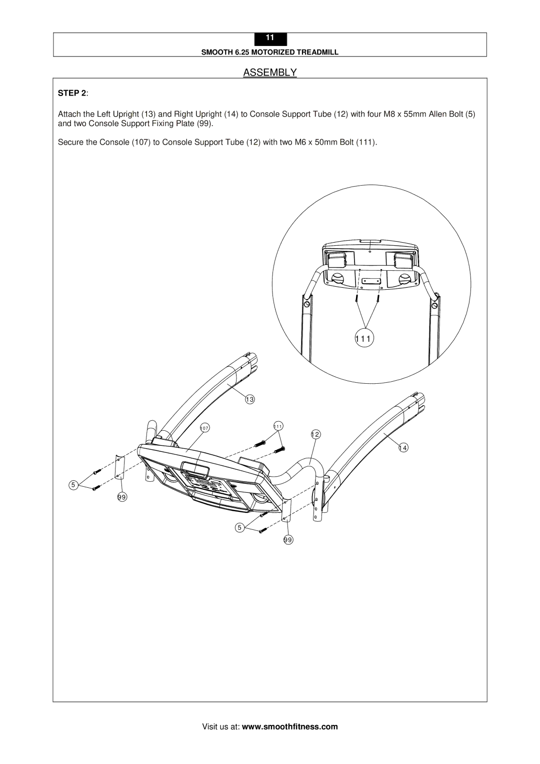 Smooth Fitness 6.25 user manual 111 