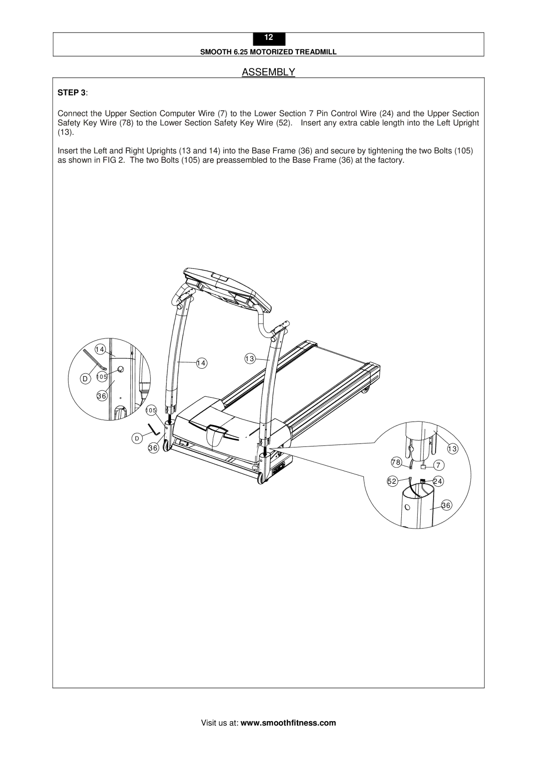 Smooth Fitness 6.25 user manual 105 