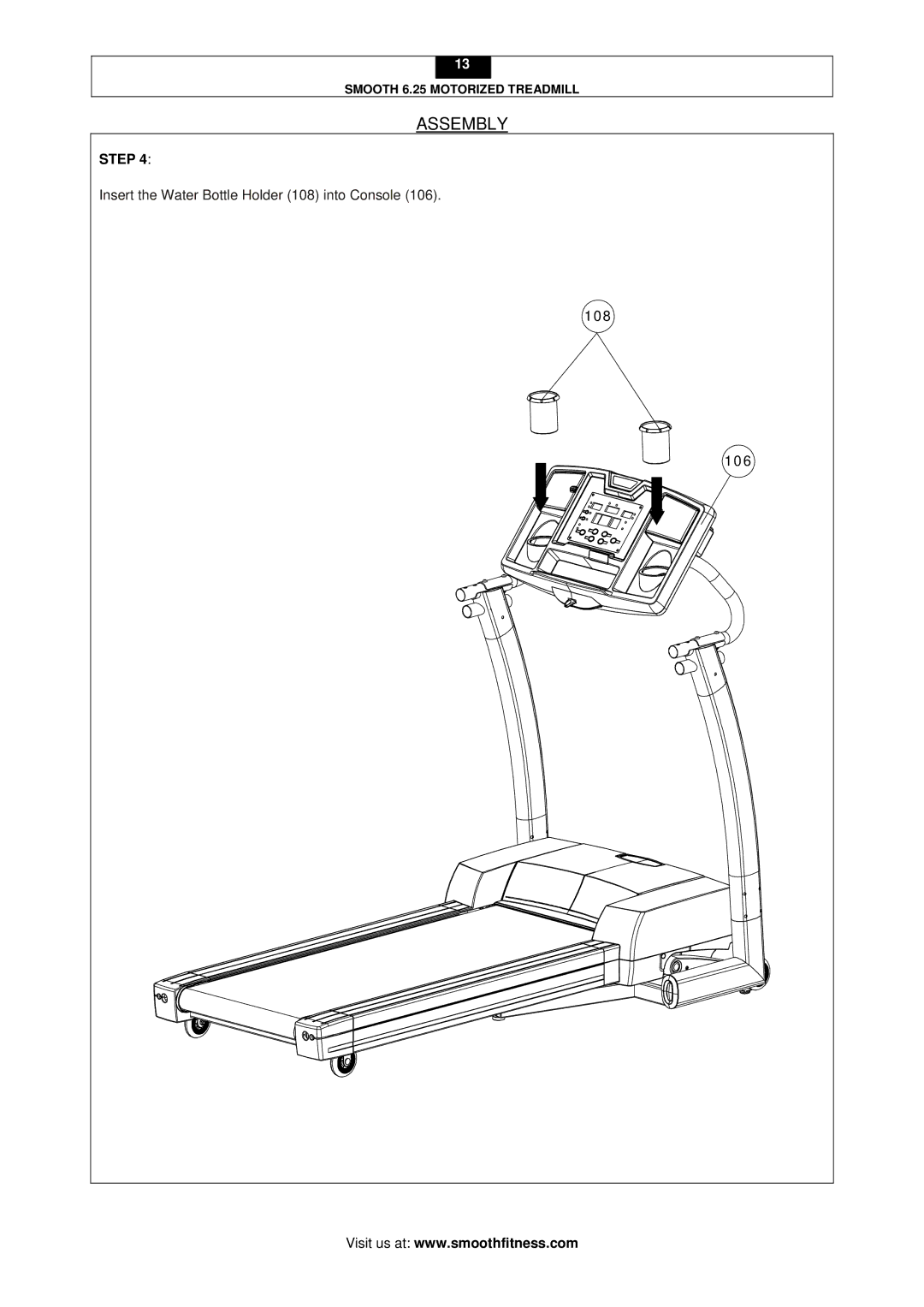 Smooth Fitness 6.25 user manual 108 106 