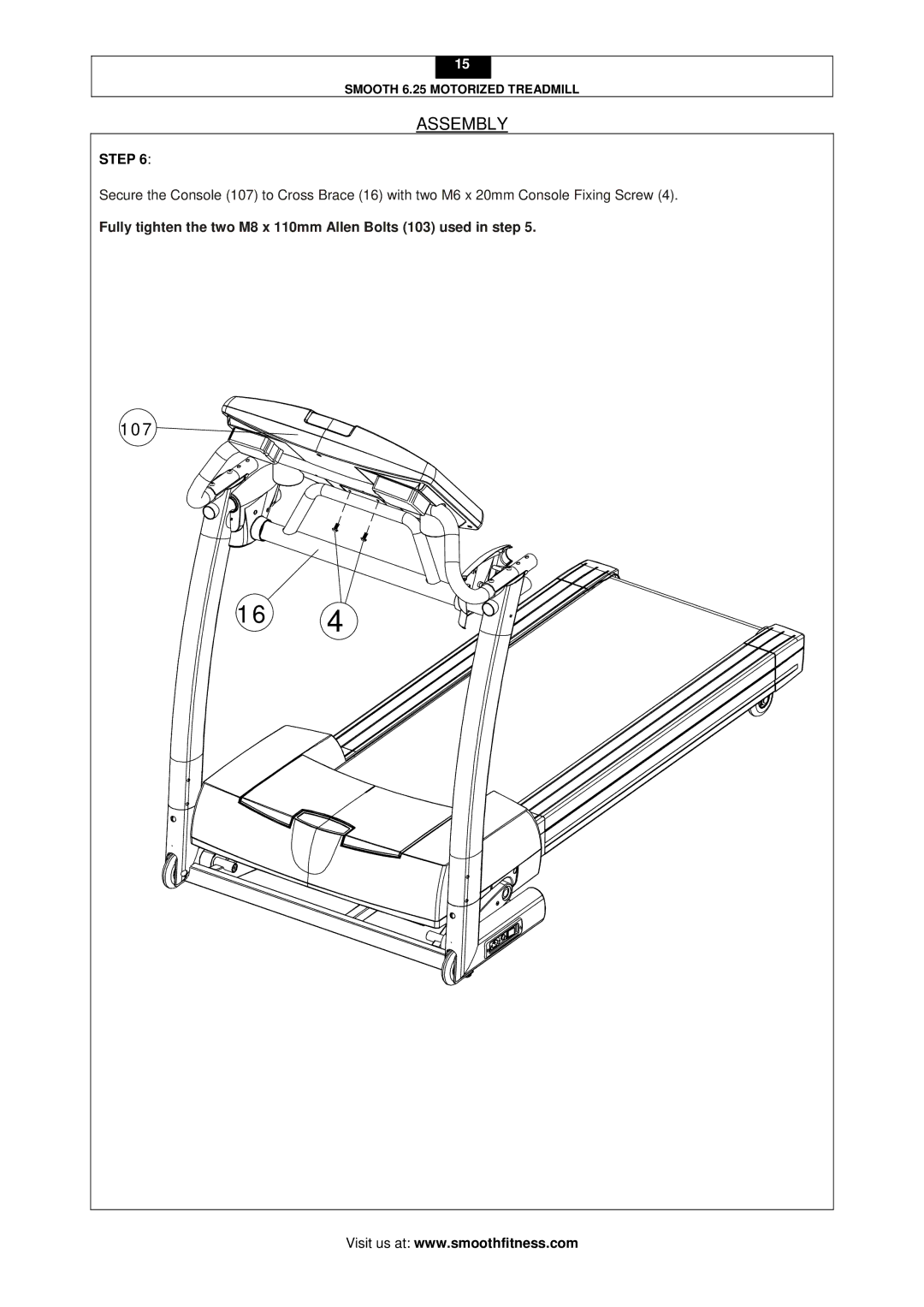 Smooth Fitness 6.25 user manual 107 