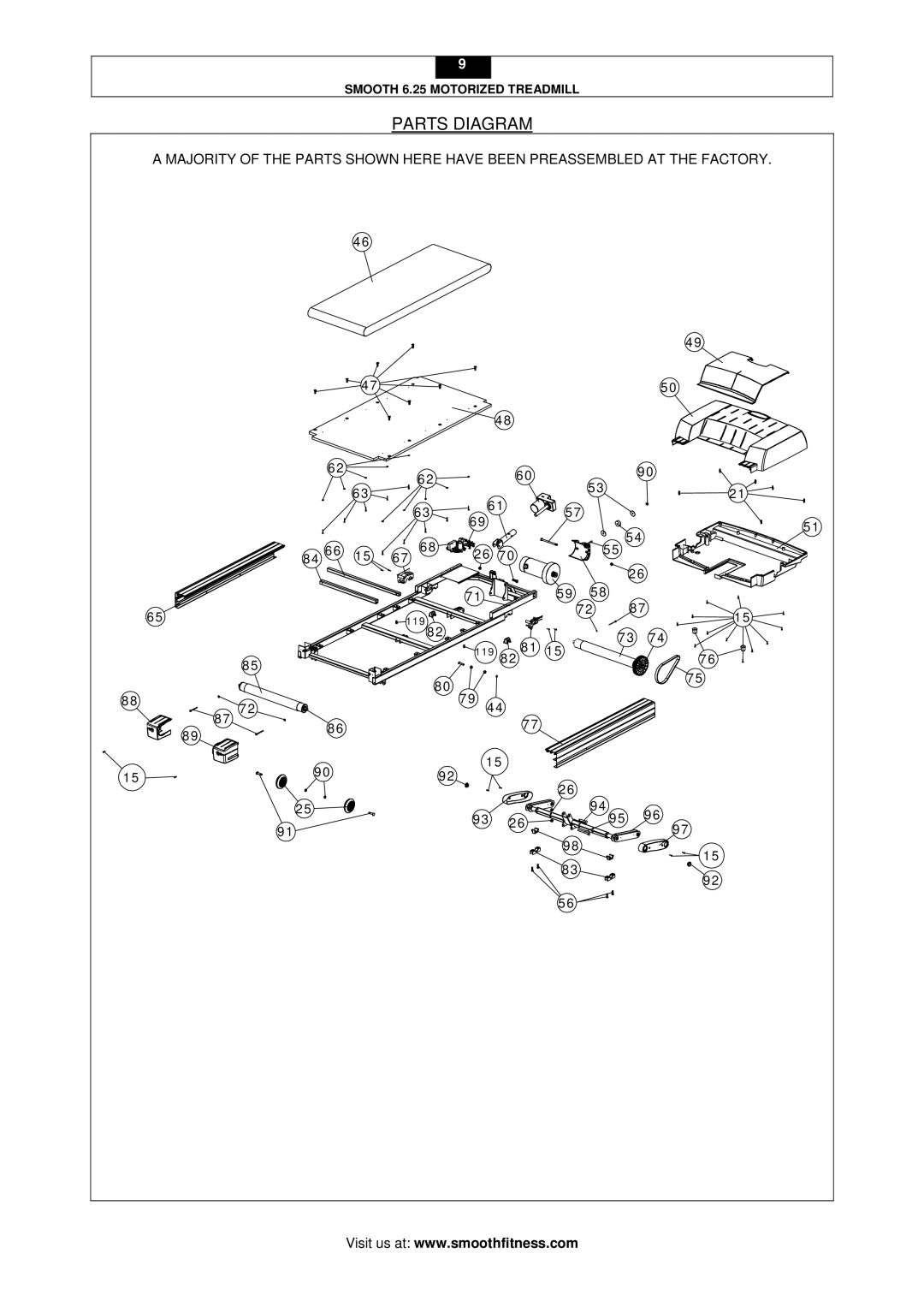 Smooth Fitness 6.25 user manual 11982 