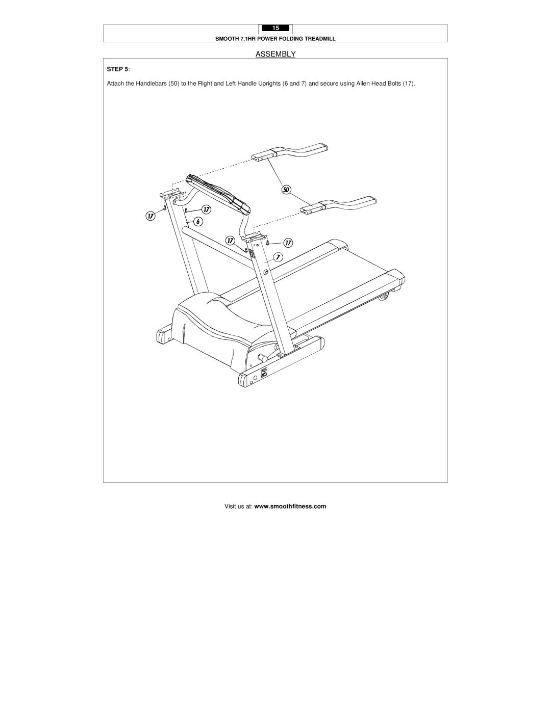 Smooth Fitness 7.1HR user manual Assembly 