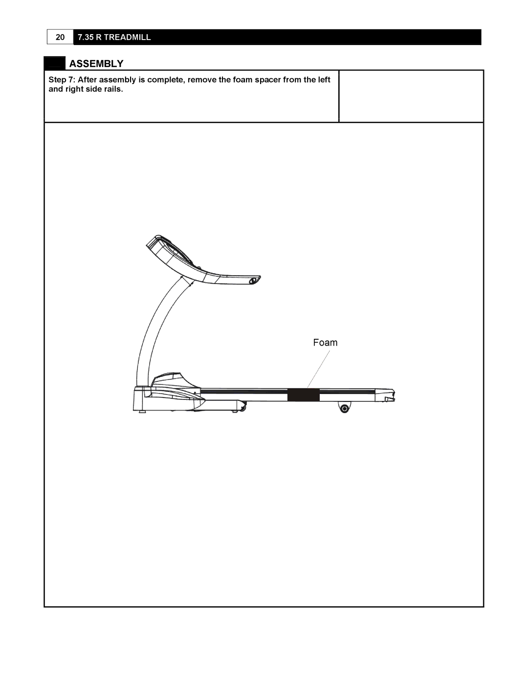 Smooth Fitness 7.35 R user manual Foam 