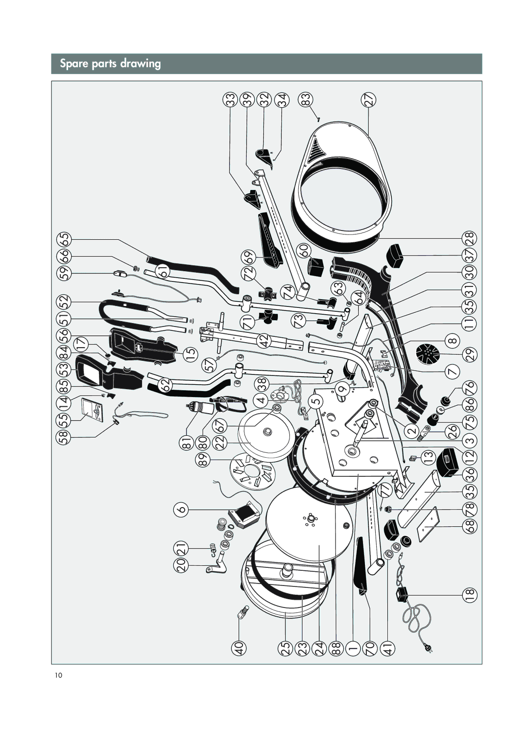 Smooth Fitness 7858-699 manual Parts drawing 