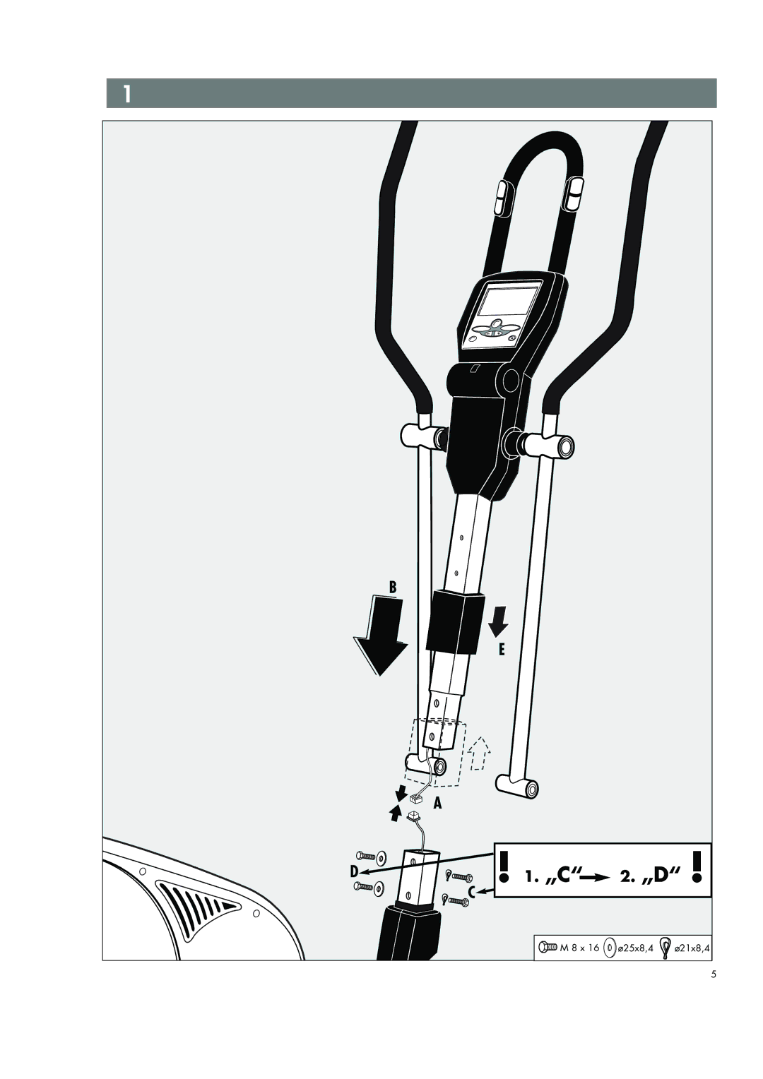 Smooth Fitness 7858-699 manual Ø25x8,4 