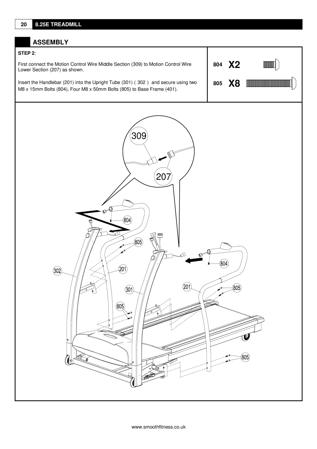 Smooth Fitness 8.25E user manual 804 805 