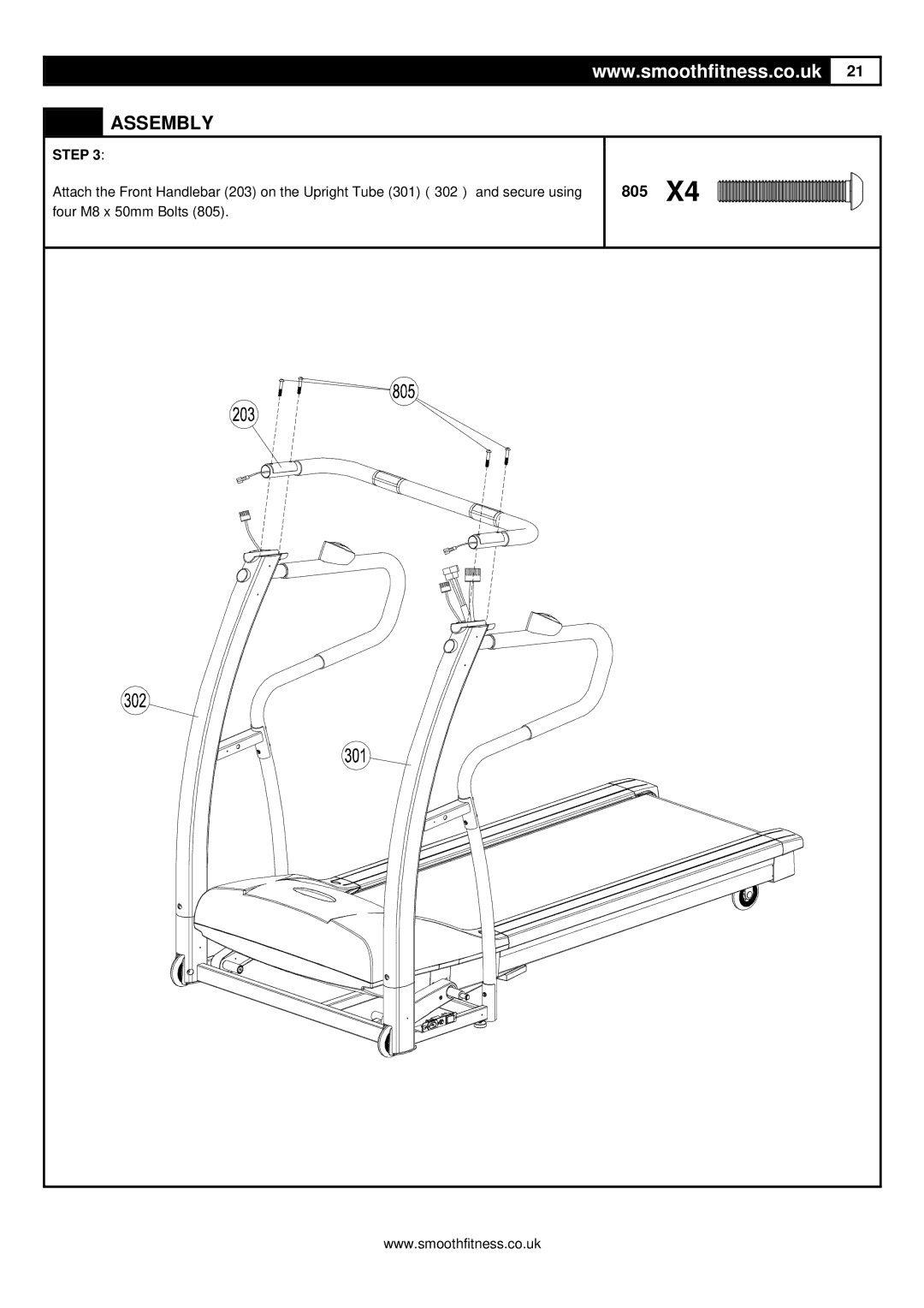 Smooth Fitness 8.25E user manual 805 