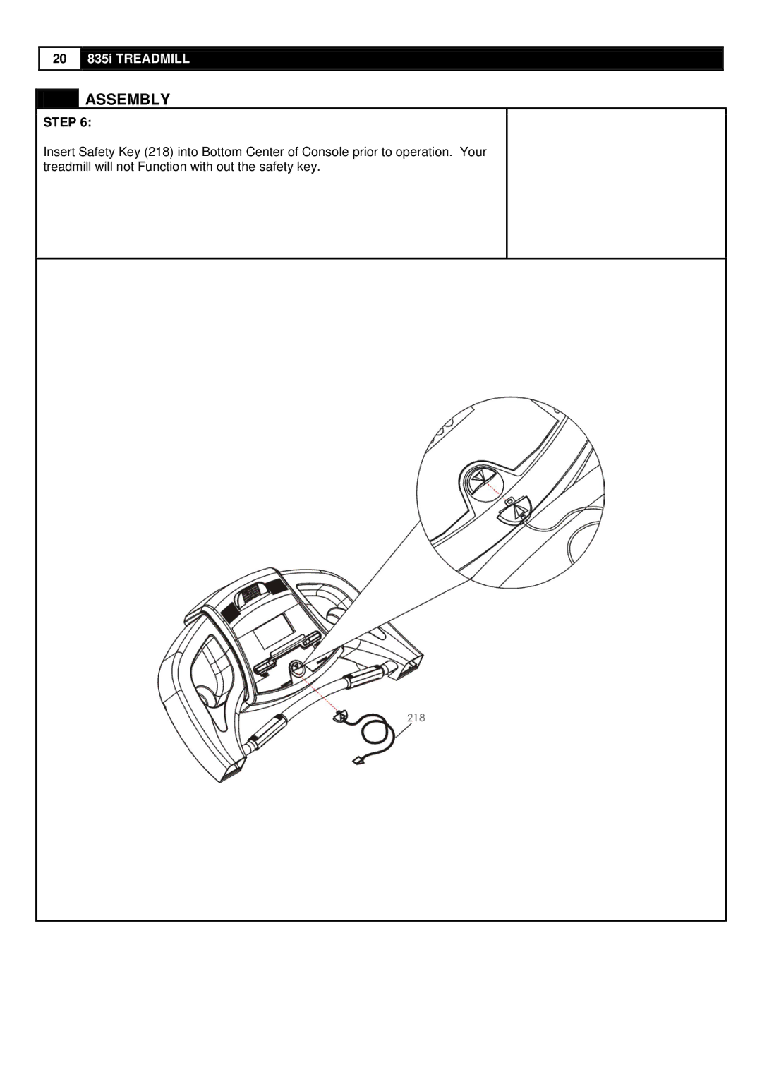 Smooth Fitness 835 user manual Step 