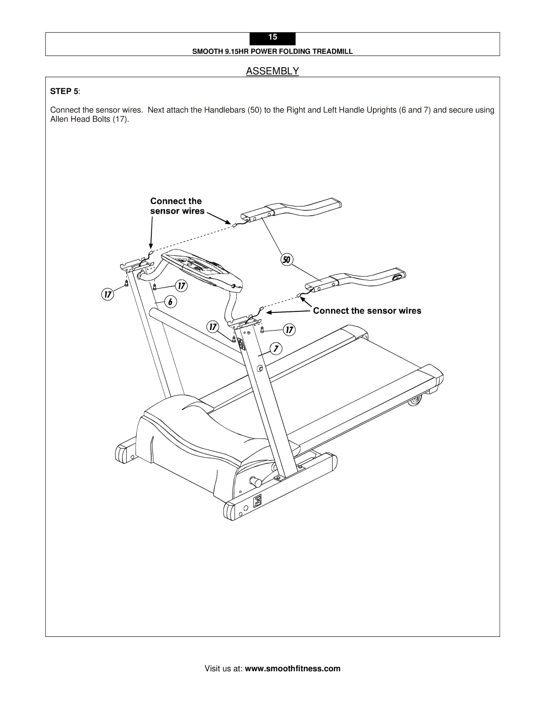 Smooth Fitness 9.15HR user manual Assembly 