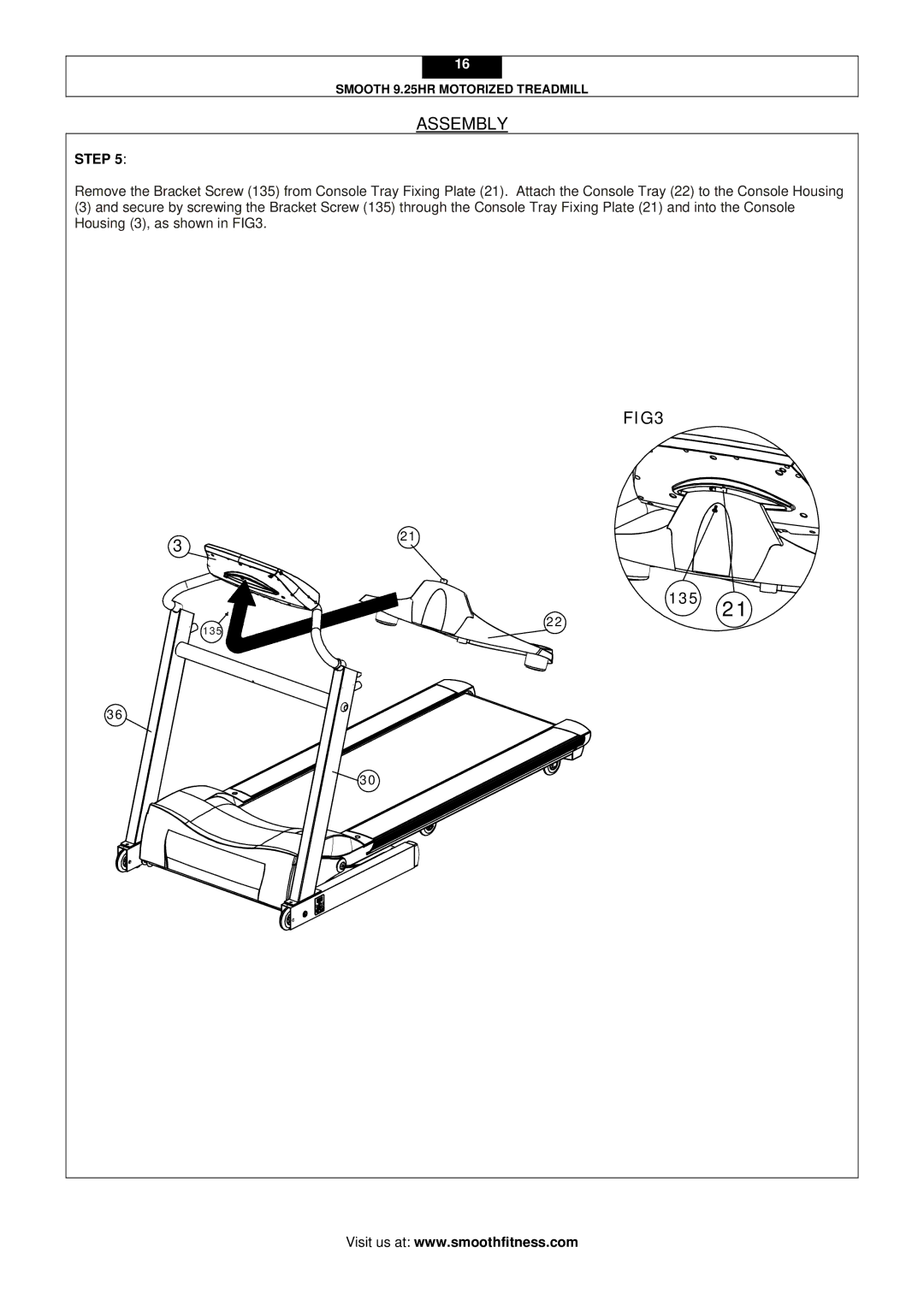 Smooth Fitness 9.25HR user manual FIG3 