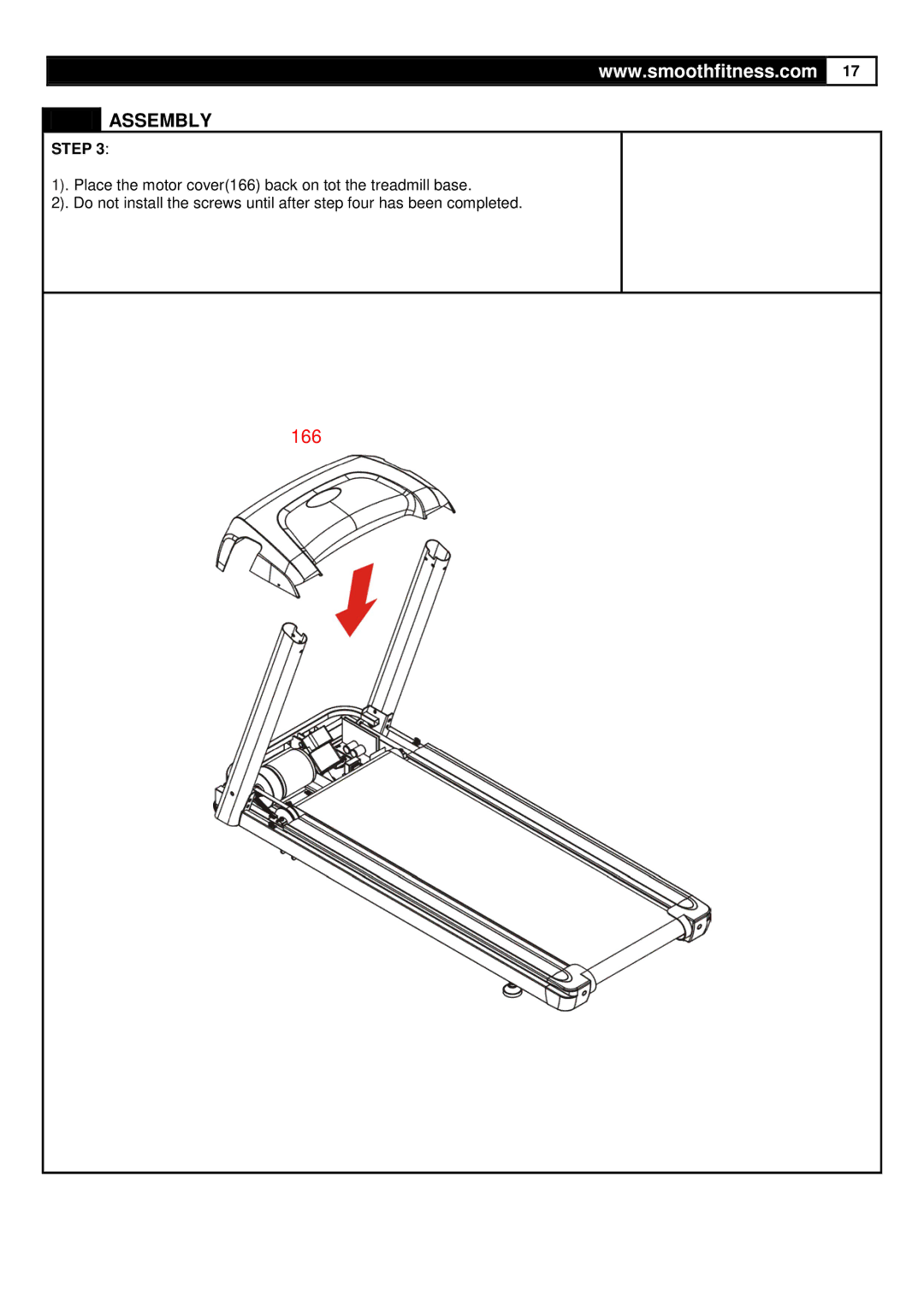 Smooth Fitness 935 user manual Assembly 