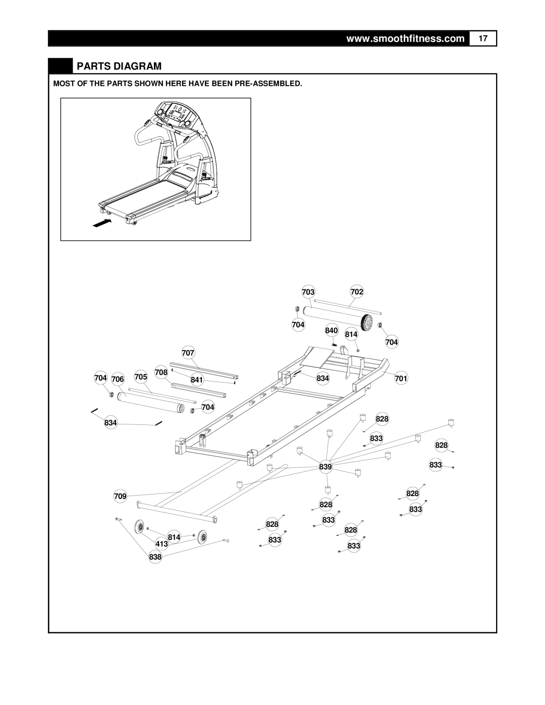 Smooth Fitness 9.35HR user manual Parts Diagram 