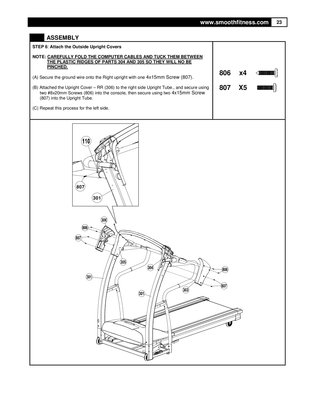 Smooth Fitness 9.35HR user manual 807 